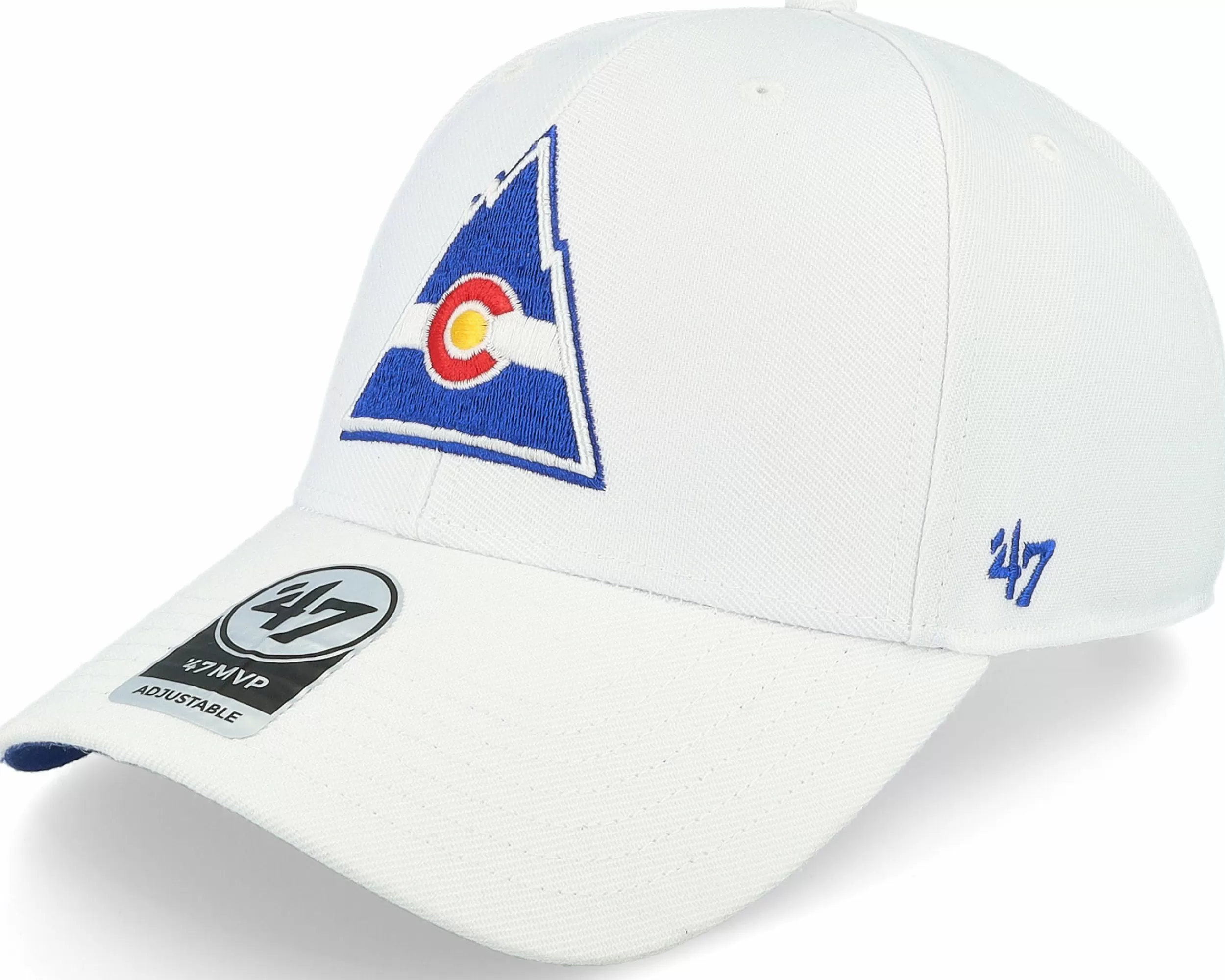 47 Brand Colorado Rockies Nhl Vintage S.Shot 47 Mvp White Adjustable - -Unisex Adjustable