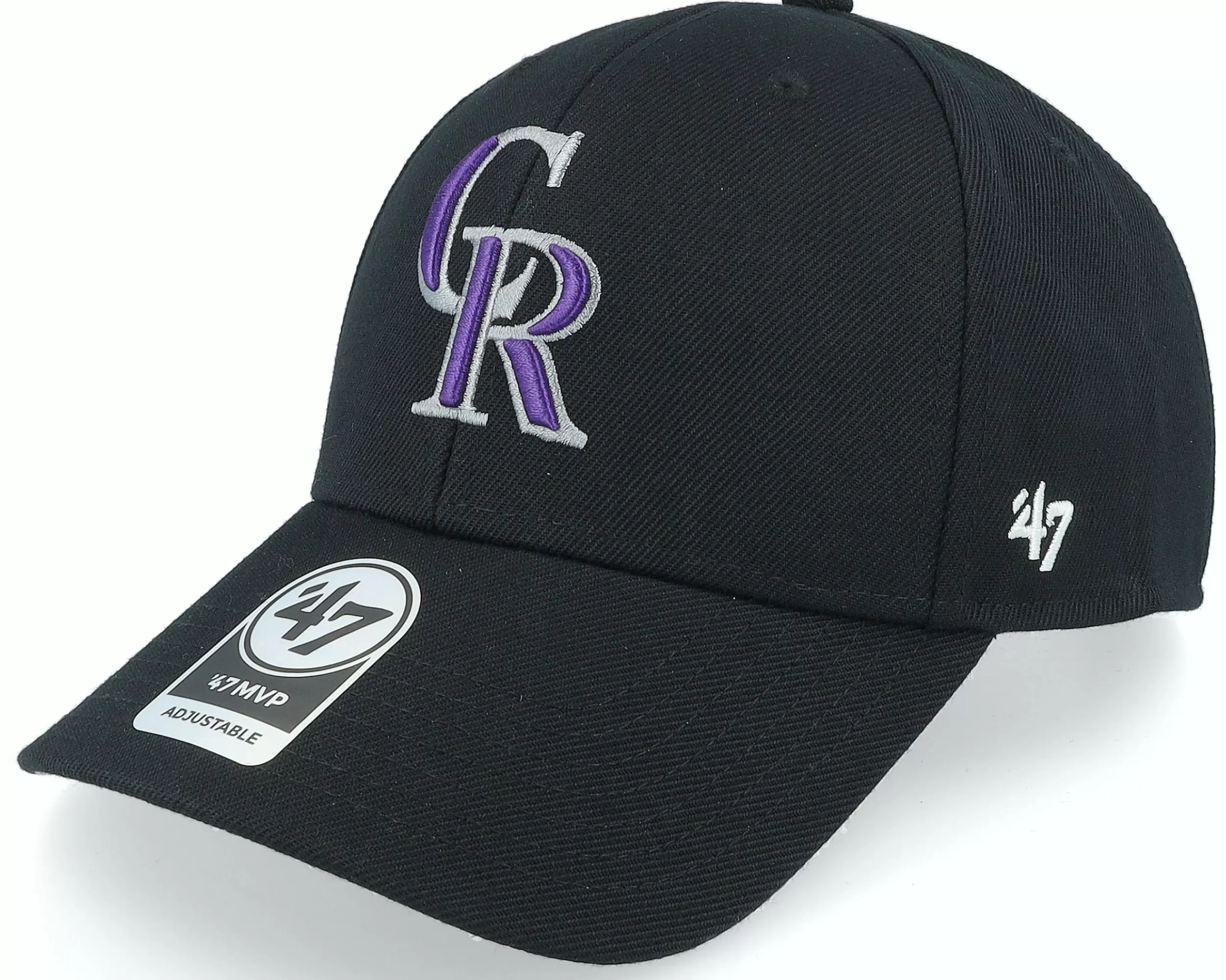 47 Brand Colorado Rockies Sure Shot Mvp Black Adjustable - -Unisex Adjustable
