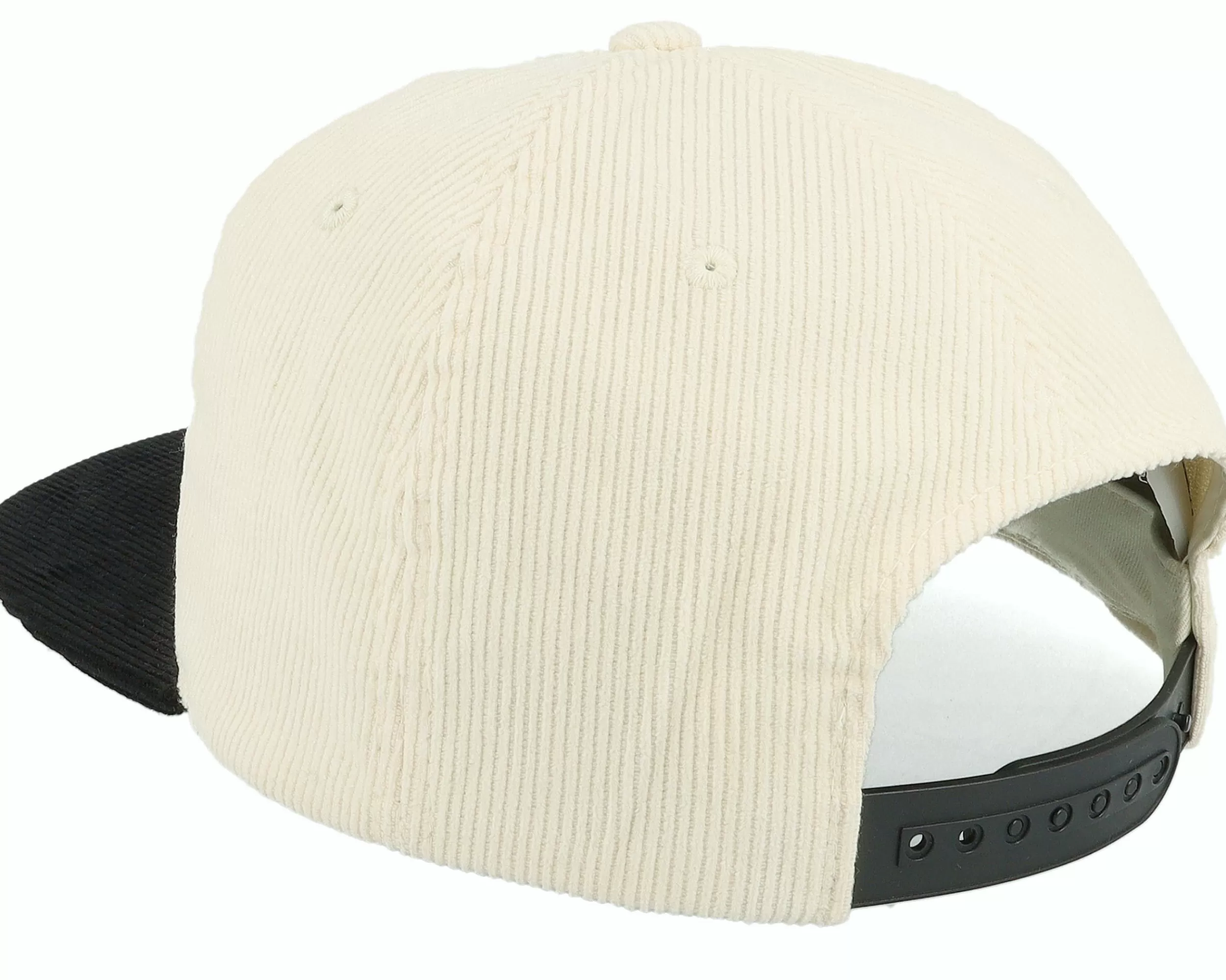 Equip Cord Ivory/Black 5-Panel Halfmoon Snapback - -Unisex Snapback