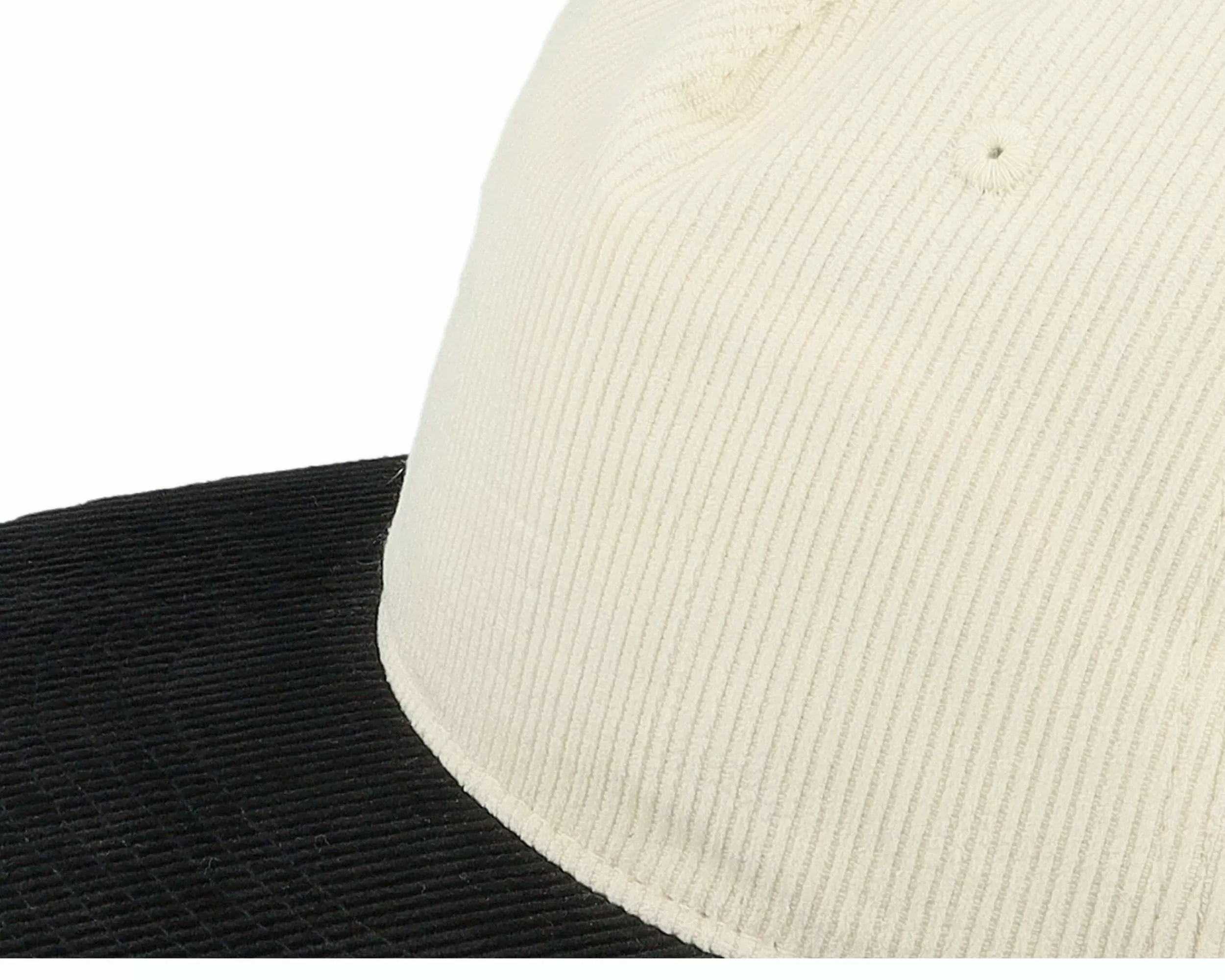 Equip Cord Ivory/Black 5-Panel Halfmoon Snapback - -Unisex Snapback