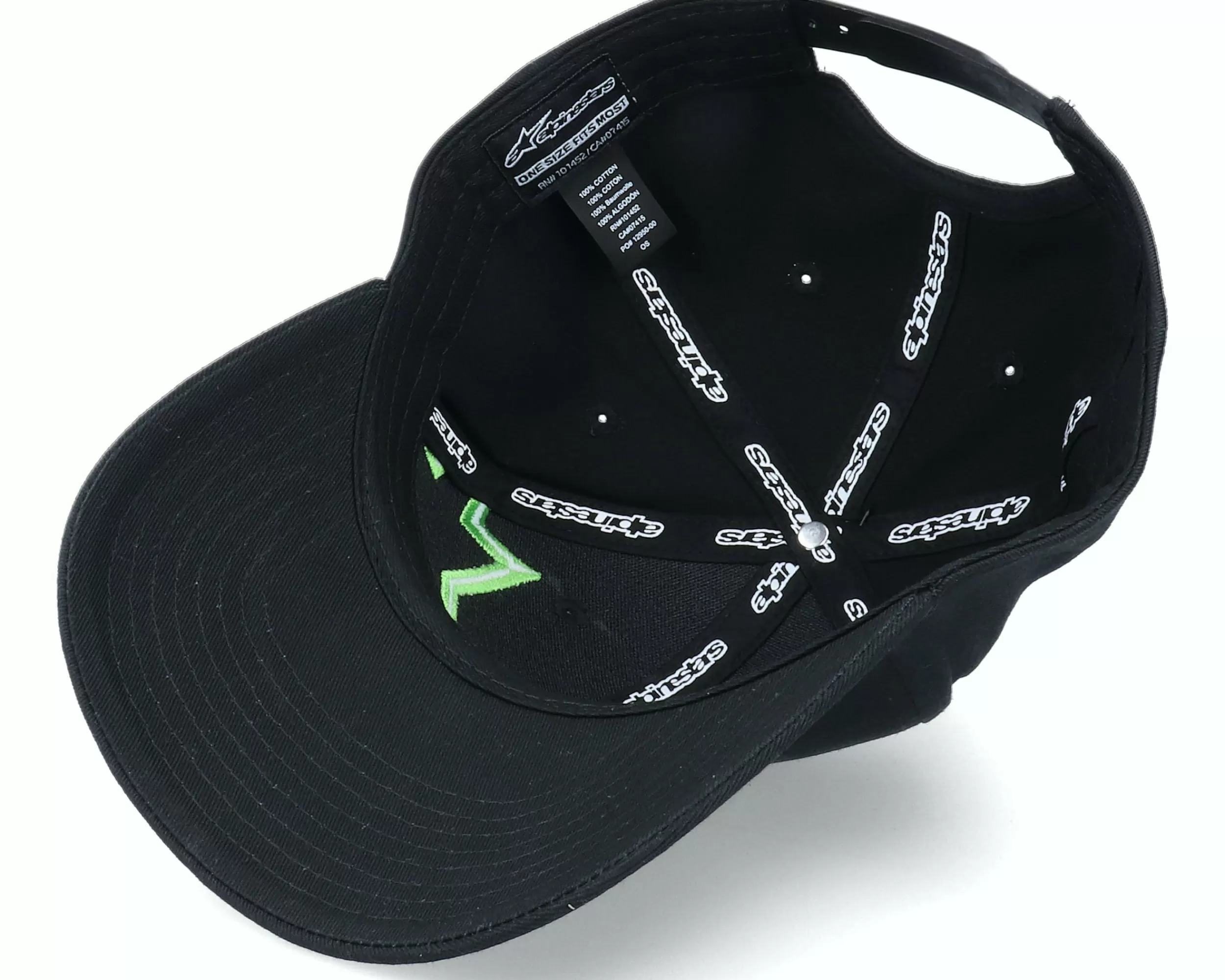 Alpinestars Corp Snap 2 Hat Black/Green Adjustable - -Unisex Adjustable