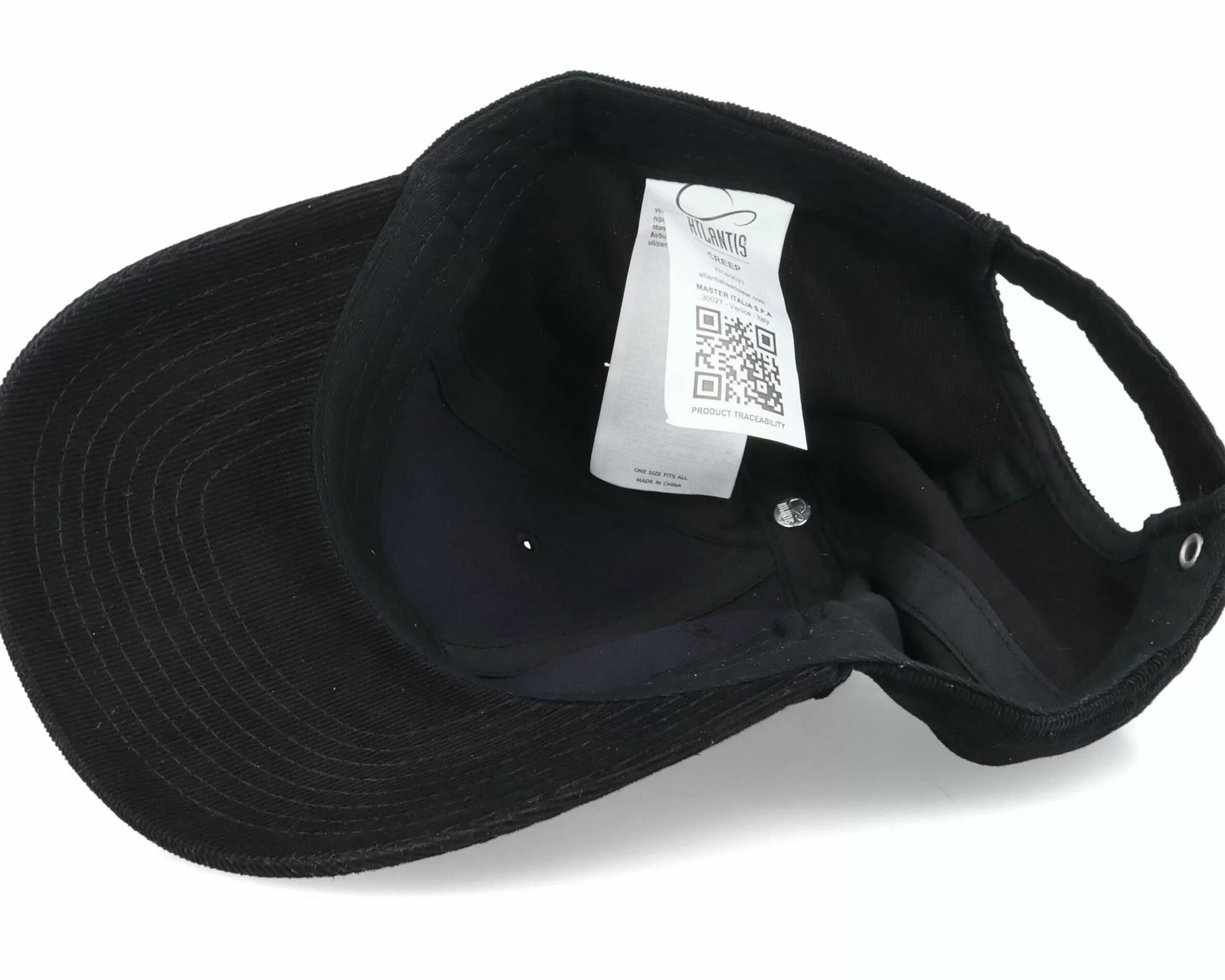 Atlantis Creep Black Thin Cord Dad Cap - -Unisex Dad Cap