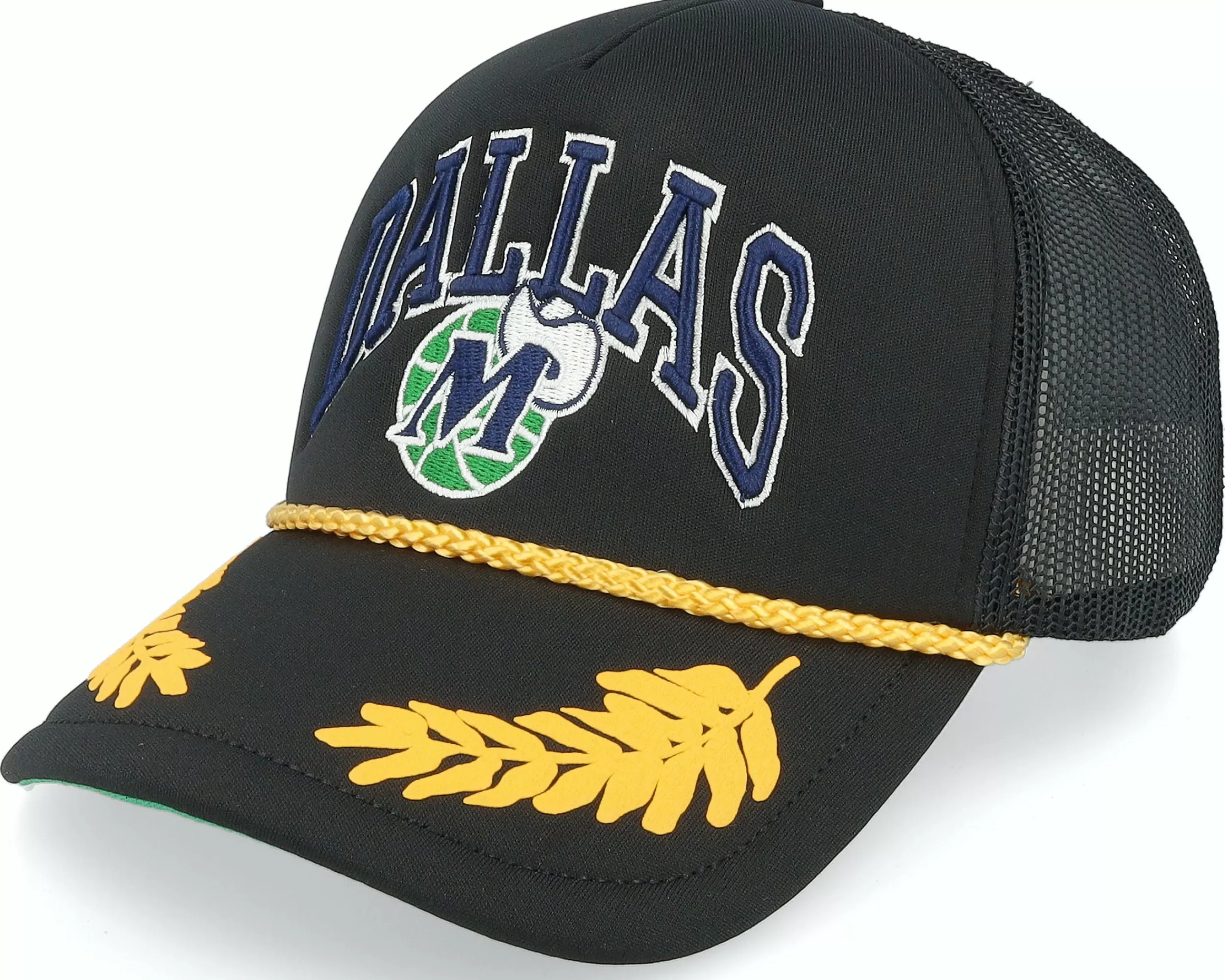 Mitchell & Ness Dallas Mavericks Gold Leaf Vintage Trucker - -Unisex Trucker