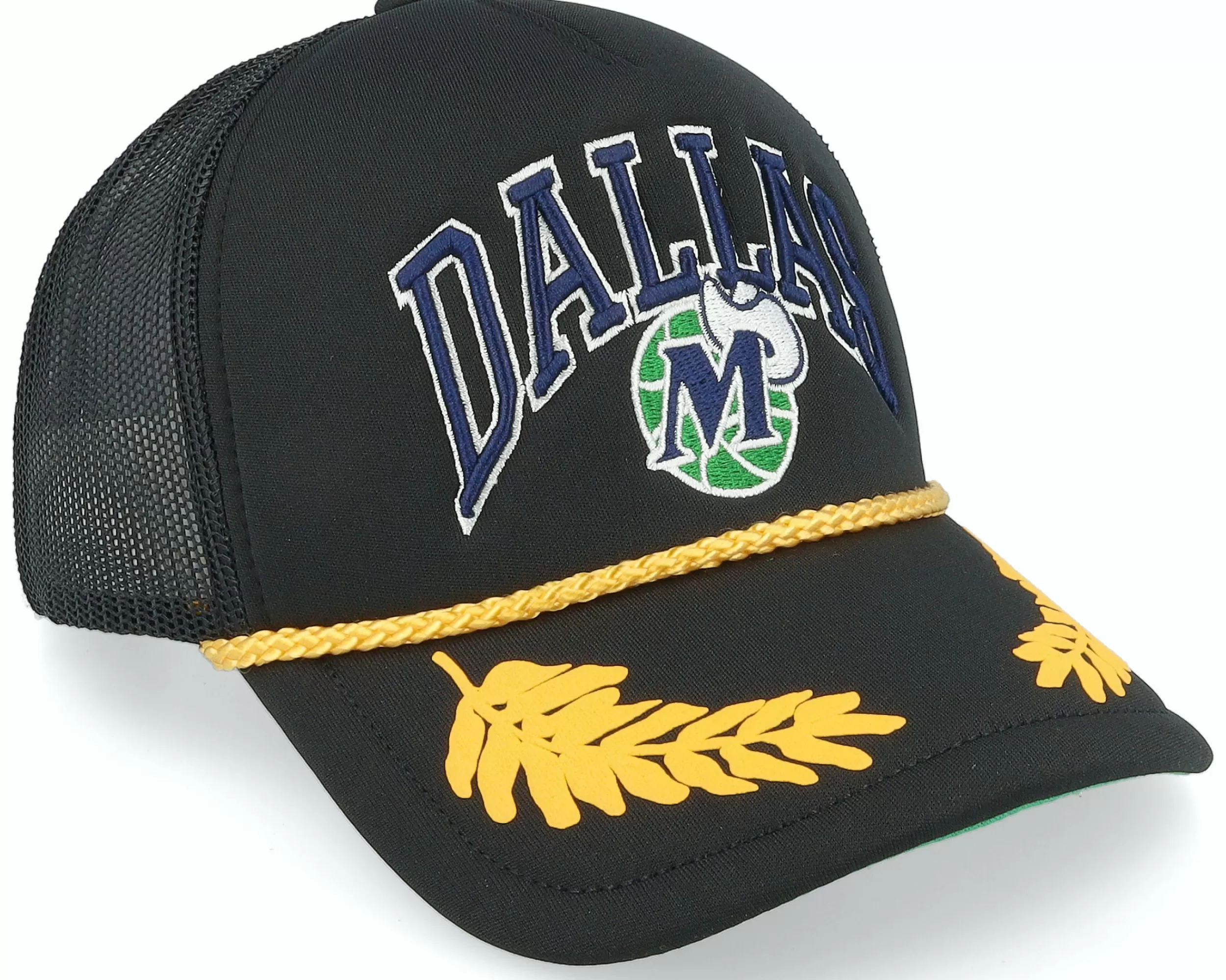 Mitchell & Ness Dallas Mavericks Gold Leaf Vintage Trucker - -Unisex Trucker