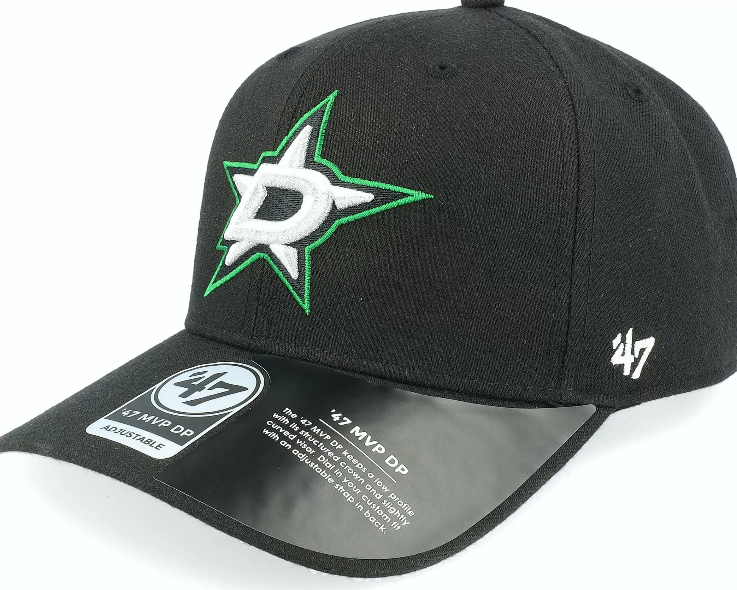 47 Brand Dallas Stars Nhl Cold Zone Mvp Dp Black Adjustable - -Unisex Adjustable