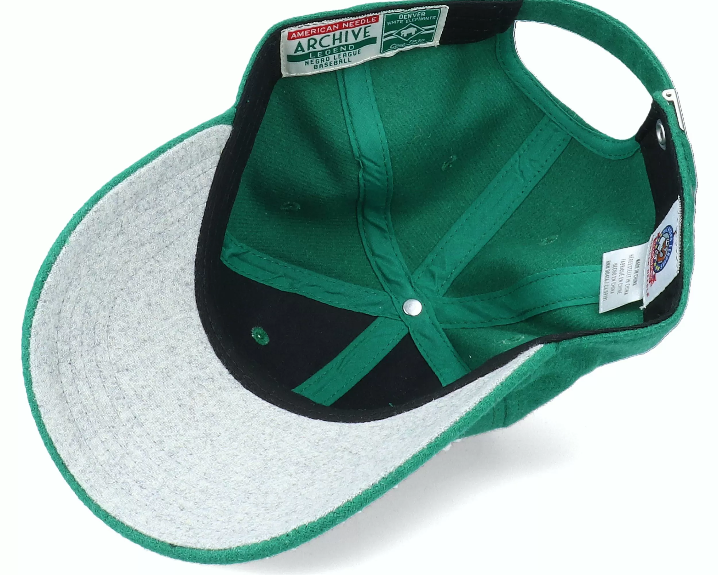American Needle Denver White Elephants Archive Legend Kelly Green Dad Cap - -Unisex Dad Cap