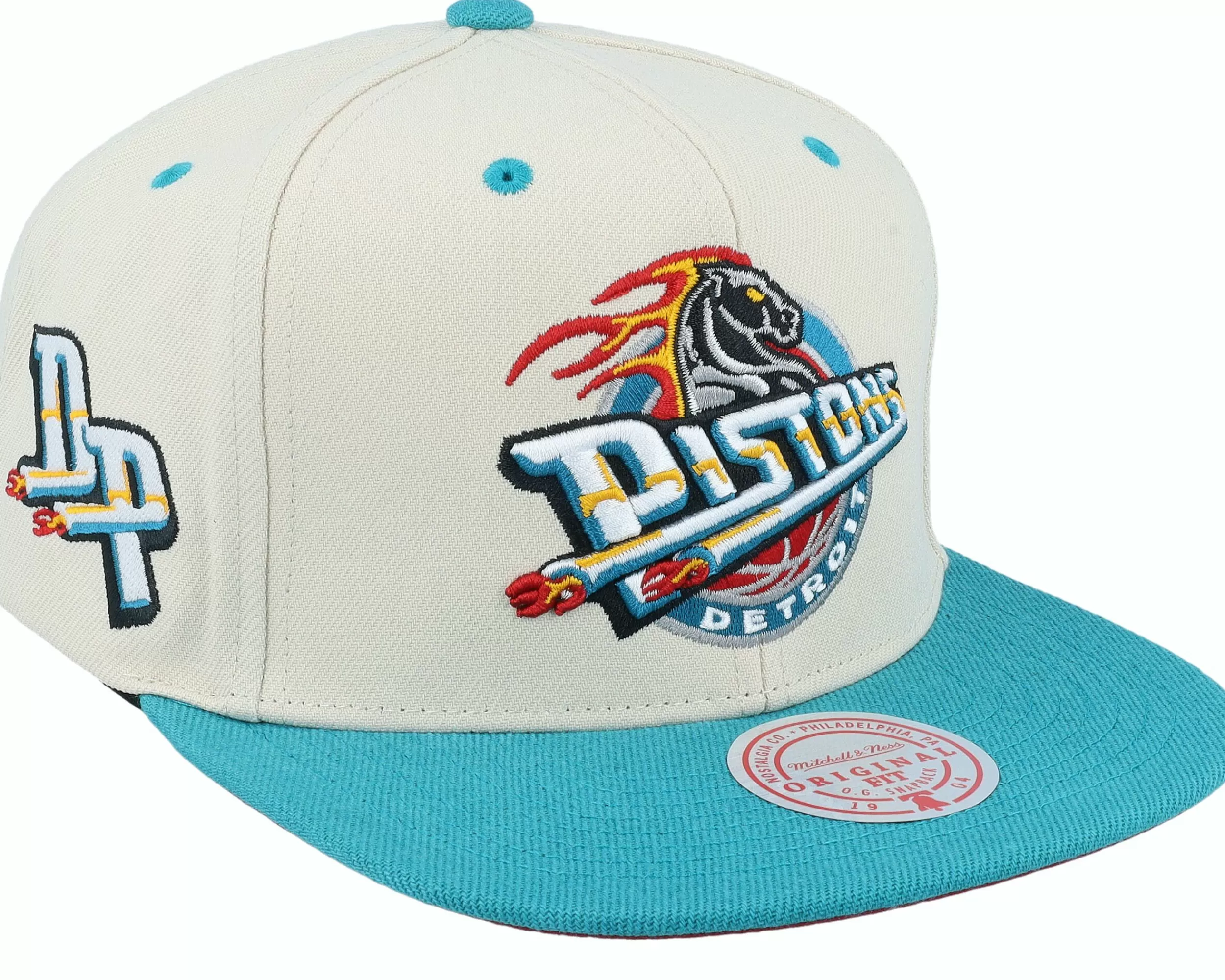 Mitchell & Ness Detroit Pistons Sail Two Tone Hwc Off White Snapback - -Unisex Snapback