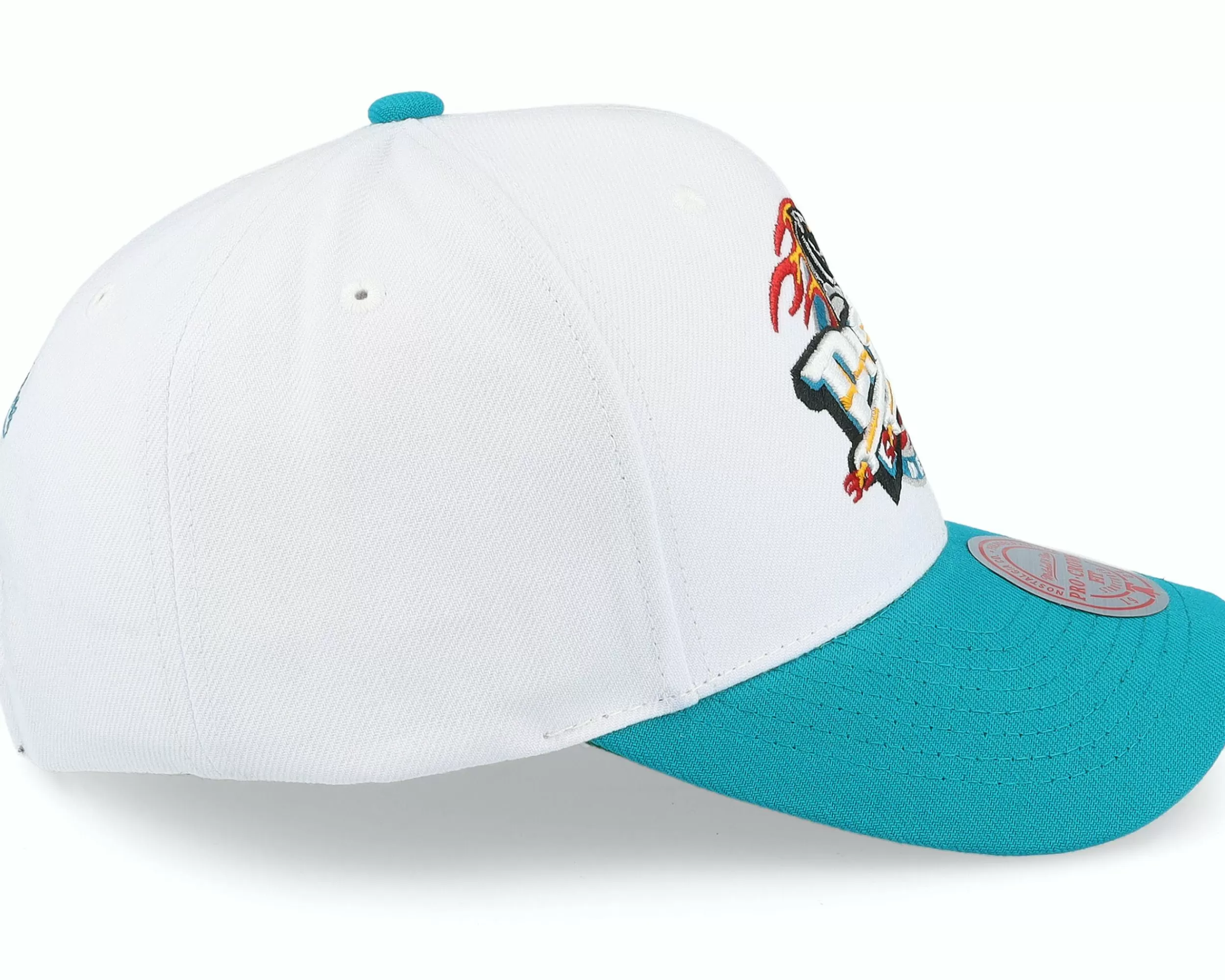 Mitchell & Ness Detroit Pistons Team 2 Tone 2.0 Pro White/Teal Adjustable - -Unisex Adjustable