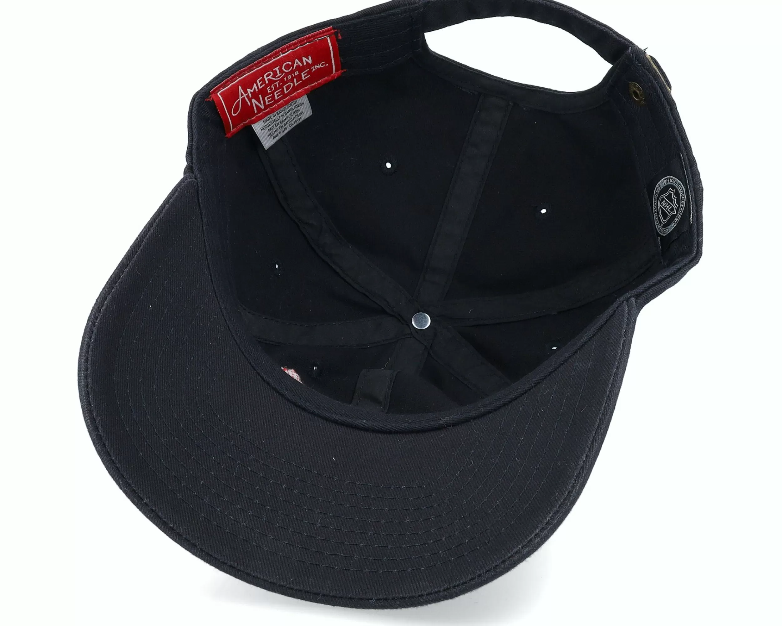 American Needle Detroit Red Wings Blue Line Black Dad Cap - -Unisex Dad Cap