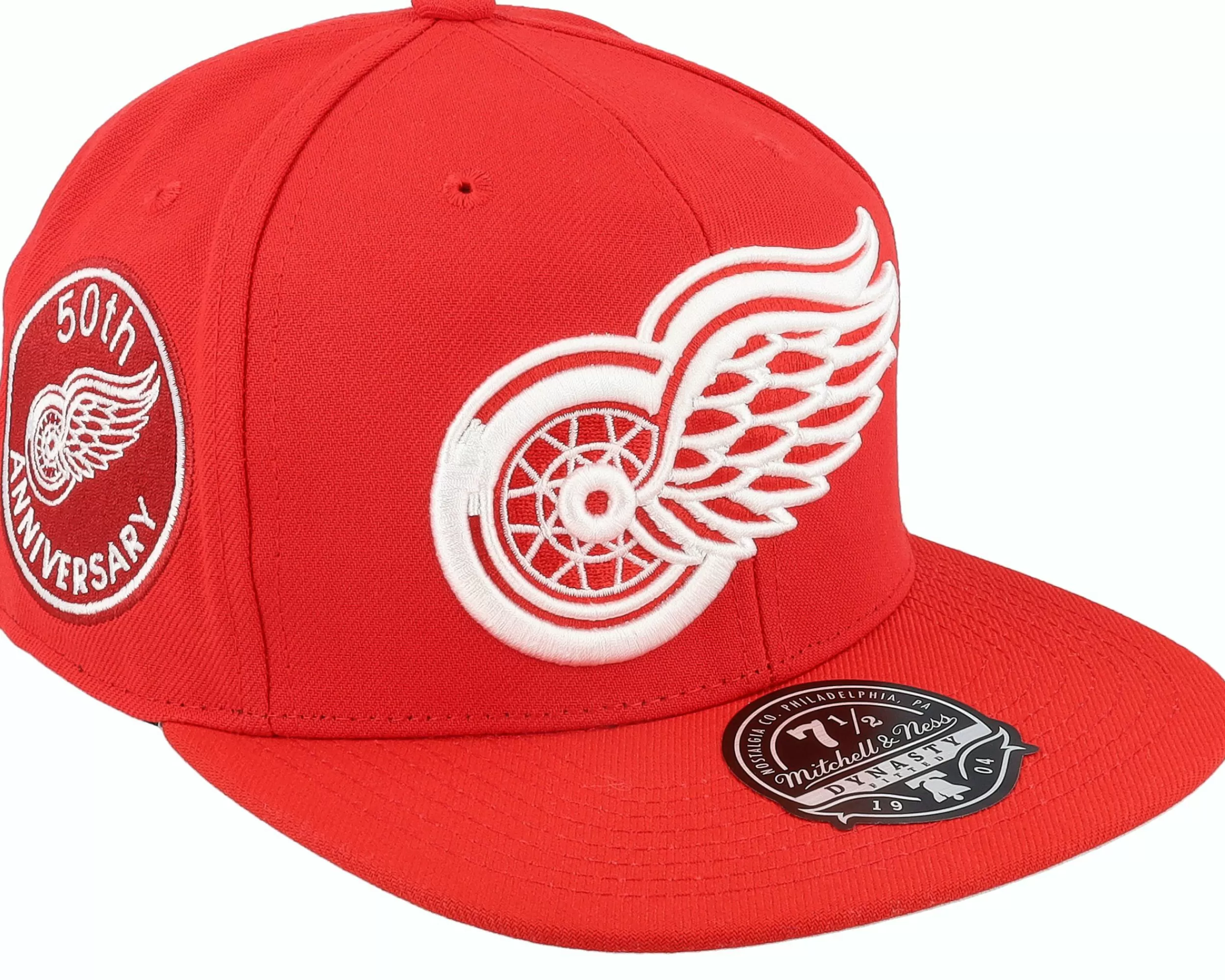 Mitchell & Ness Detroit Red Wings Vintage Red Fitted - -Unisex Fitted