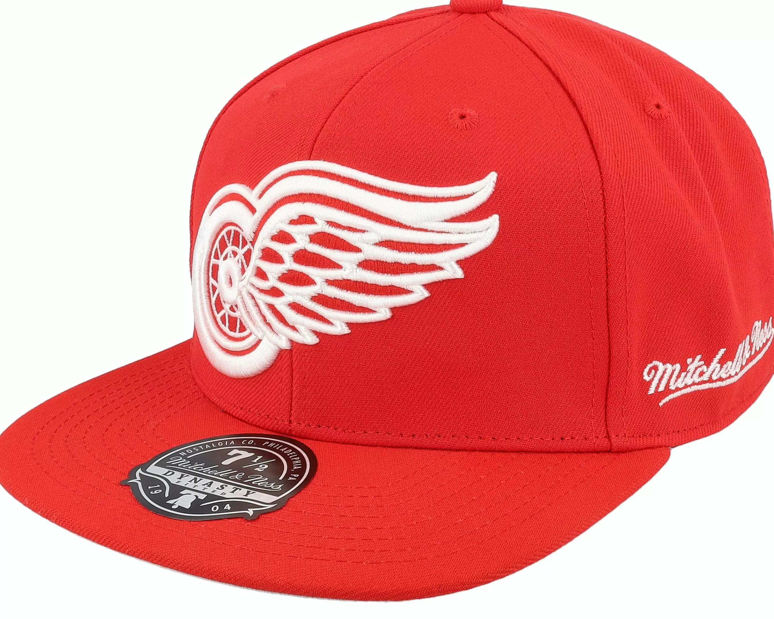Mitchell & Ness Detroit Red Wings Vintage Red Fitted - -Unisex Fitted