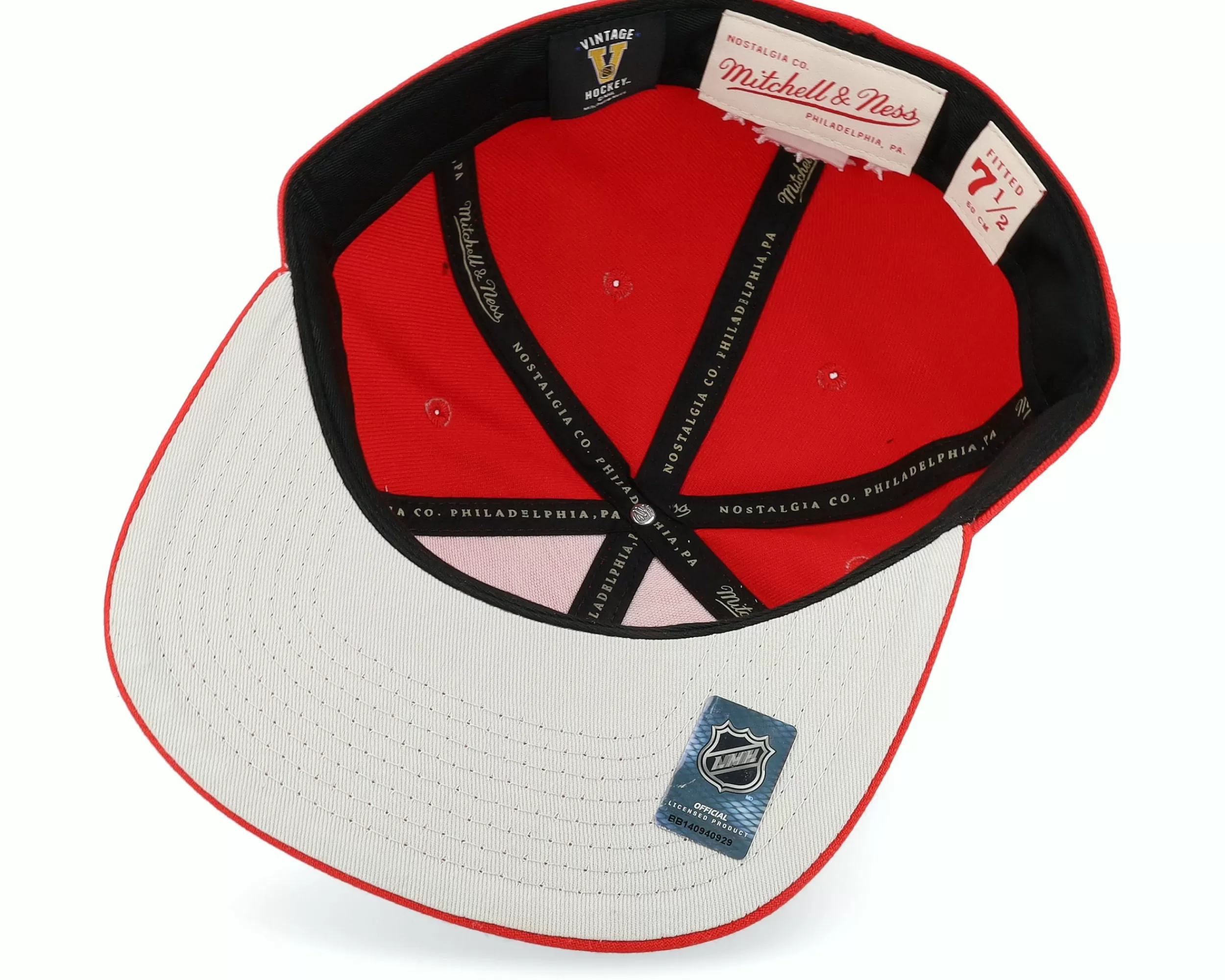 Mitchell & Ness Detroit Red Wings Vintage Red Fitted - -Unisex Fitted
