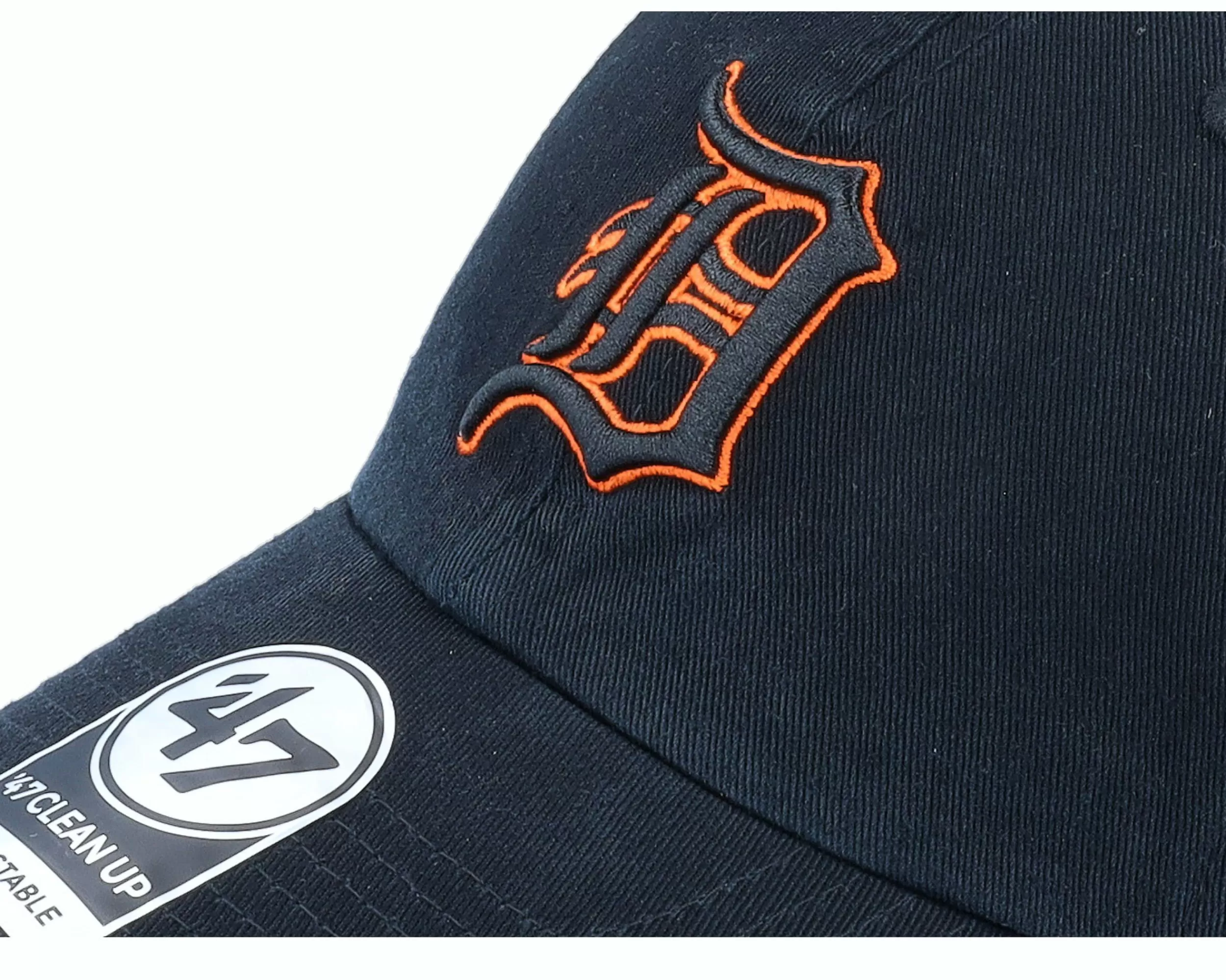 47 Brand Detroit Tigers Clean Up Black Dad Cap - -Unisex Dad Cap