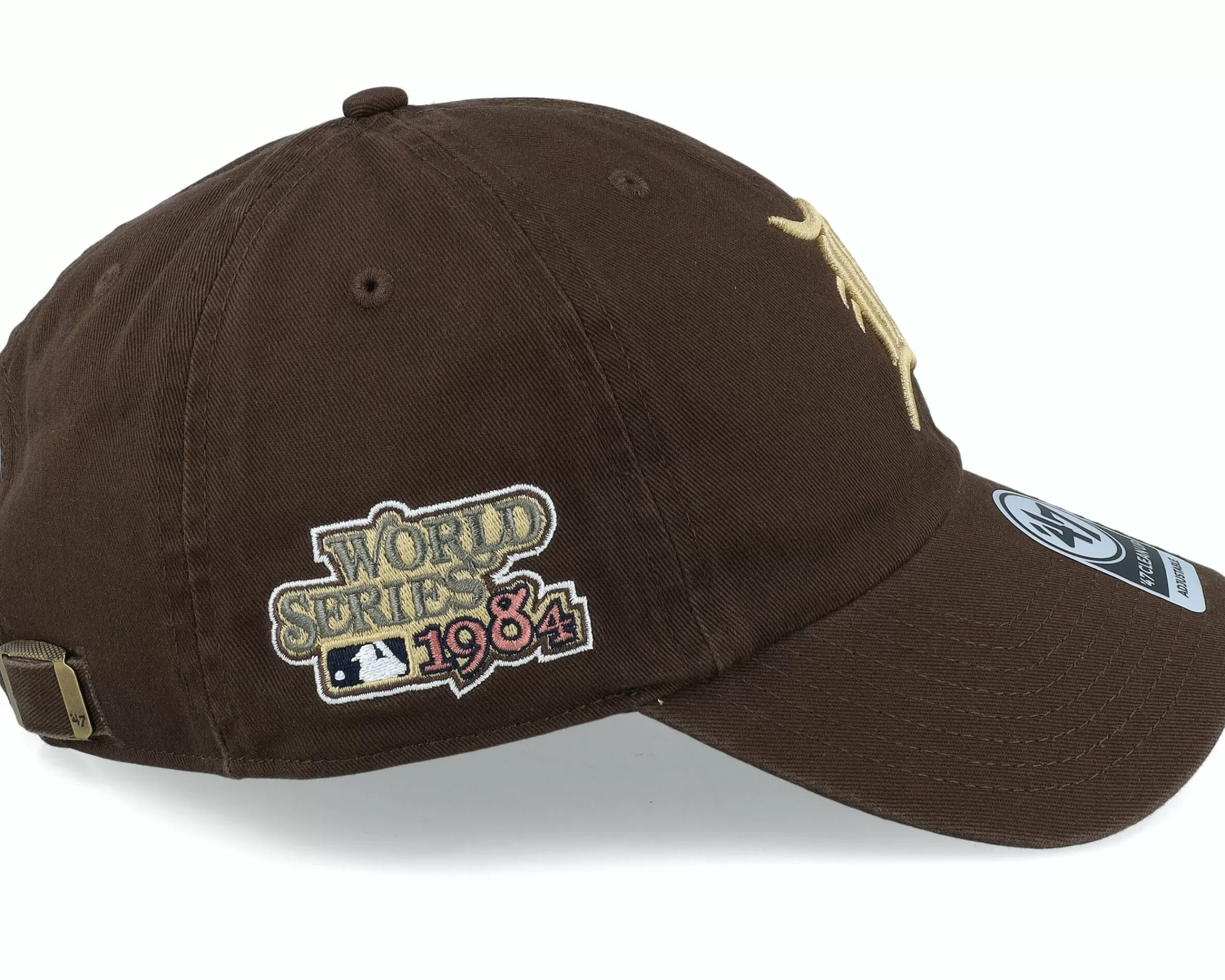 47 Brand Detroit Tigers Double Under Clean Up Brown Dad Cap - -Unisex Dad Cap