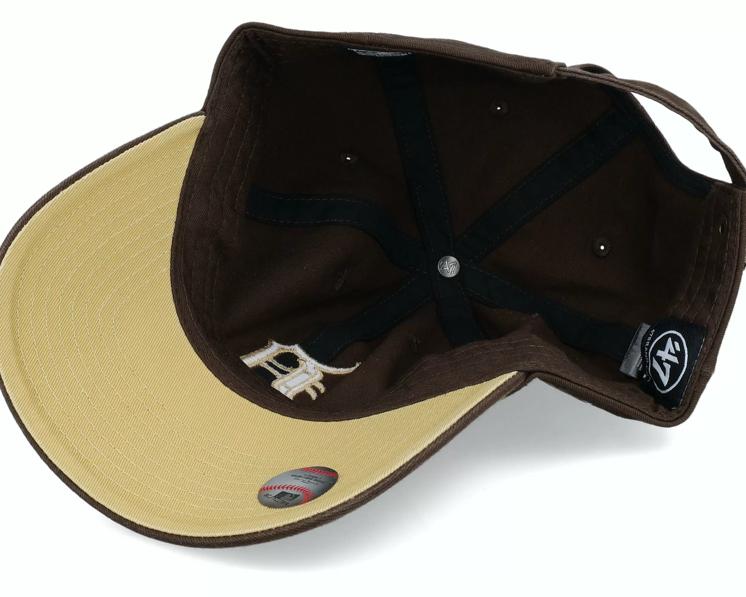 47 Brand Detroit Tigers Double Under Clean Up Brown Dad Cap - -Unisex Dad Cap