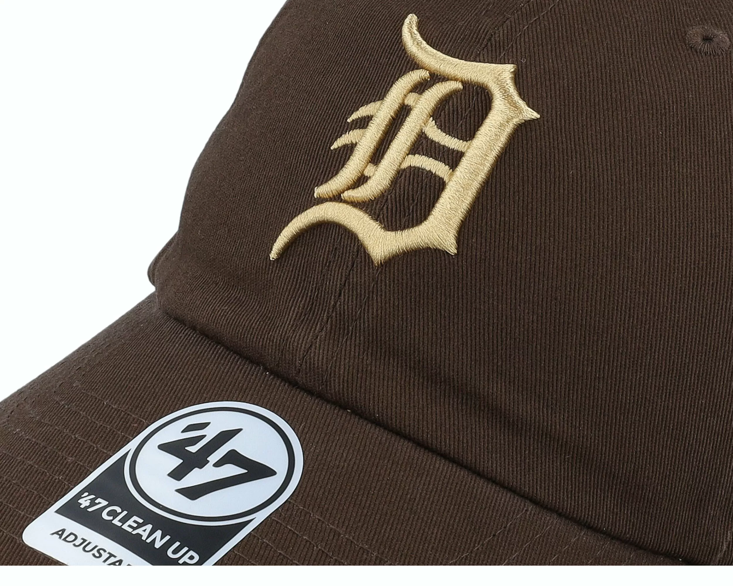 47 Brand Detroit Tigers Double Under Clean Up Brown Dad Cap - -Unisex Dad Cap