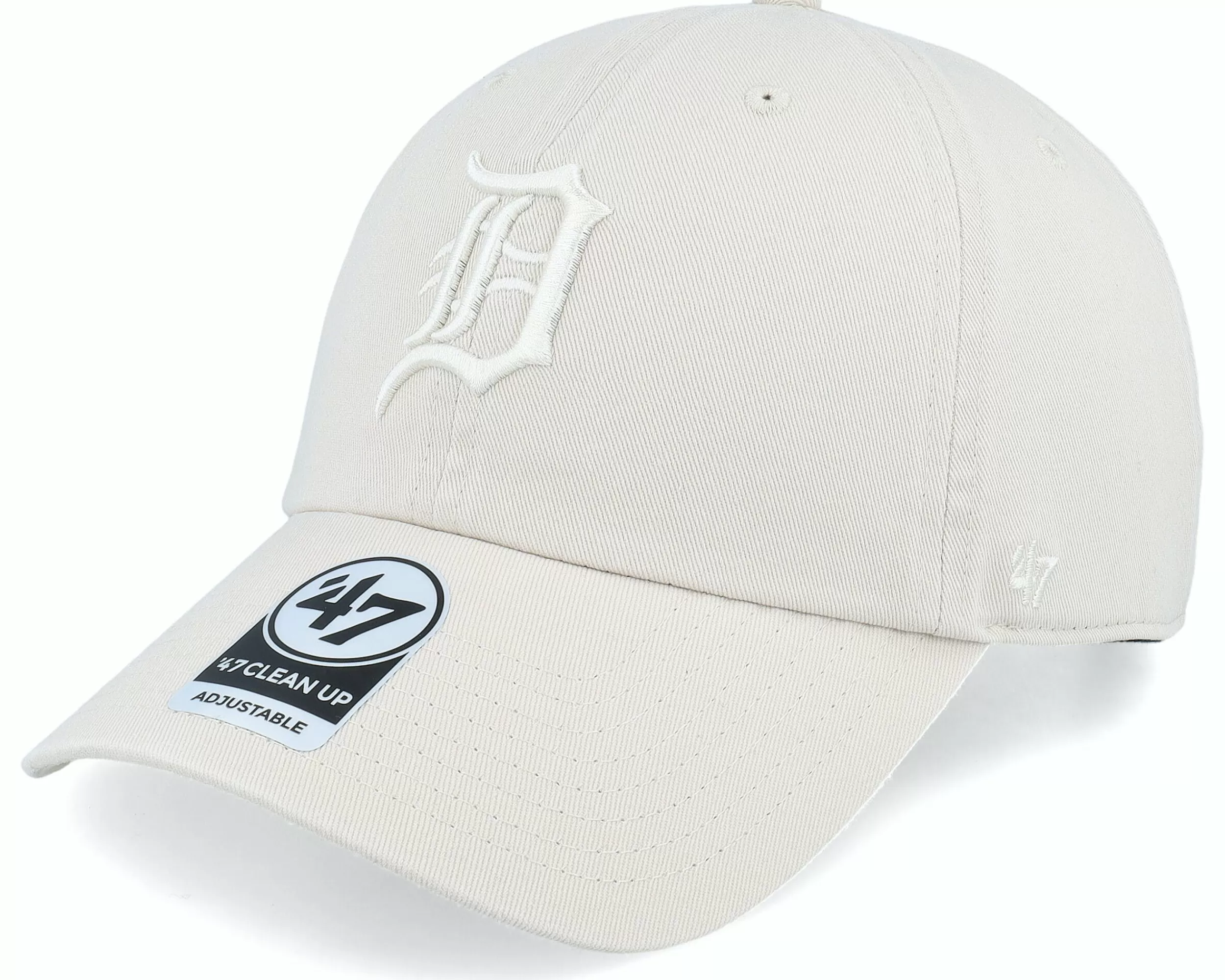 47 Brand Detroit Tigers Mlb Ballpark Clean Up Bone Dad Cap - -Unisex Dad Cap