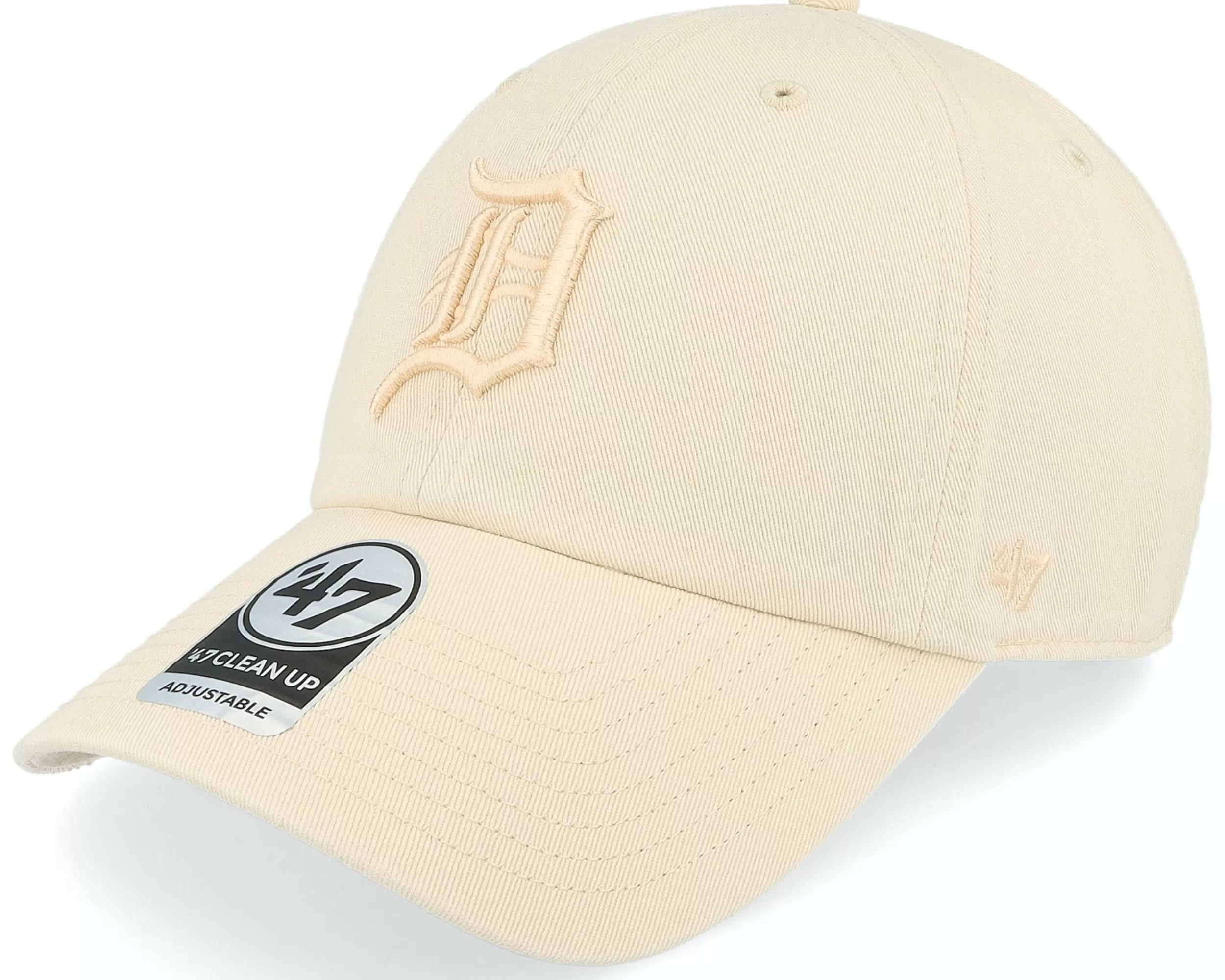 47 Brand Detroit Tigers Mlb Clean Up Natural Dad Cap - -Unisex Dad Cap