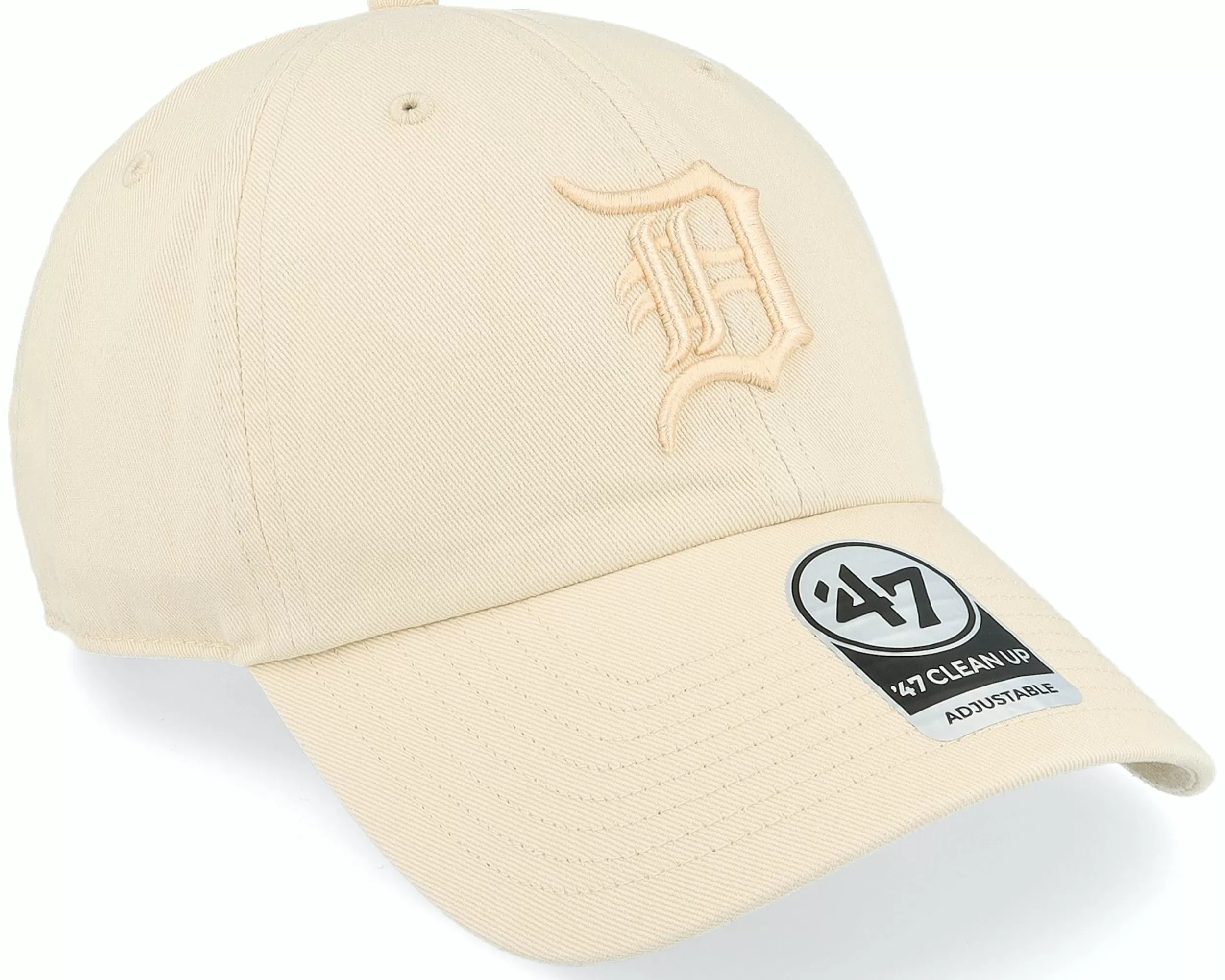 47 Brand Detroit Tigers Mlb Clean Up Natural Dad Cap - -Unisex Dad Cap