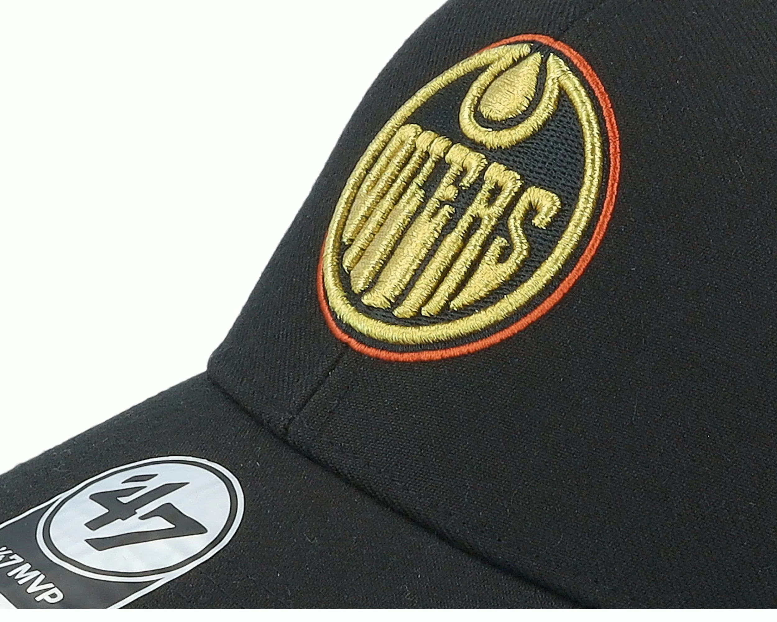47 Brand Edmonton Oilers Color Pop Metallic Mvp Black Adjustable - -Unisex Adjustable