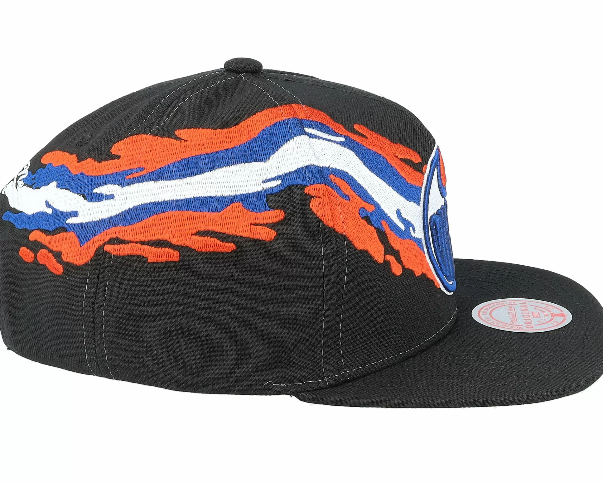 Mitchell & Ness Edmonton Oilers Vintage Paintbrush Black Snapback - -Unisex Snapback
