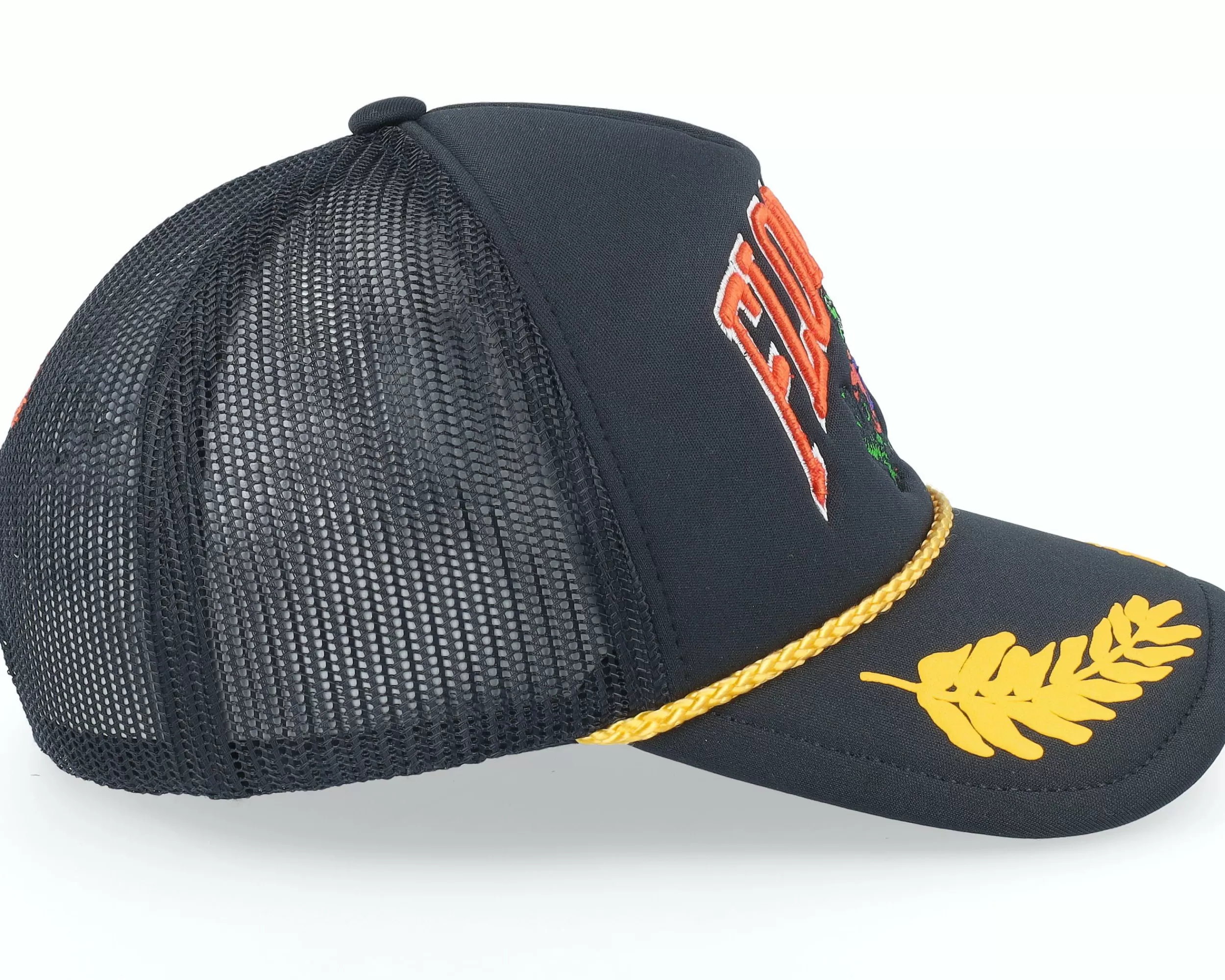 Mitchell & Ness Florida Gators Gold Leaf Hwc Black Trucker - -Unisex Trucker