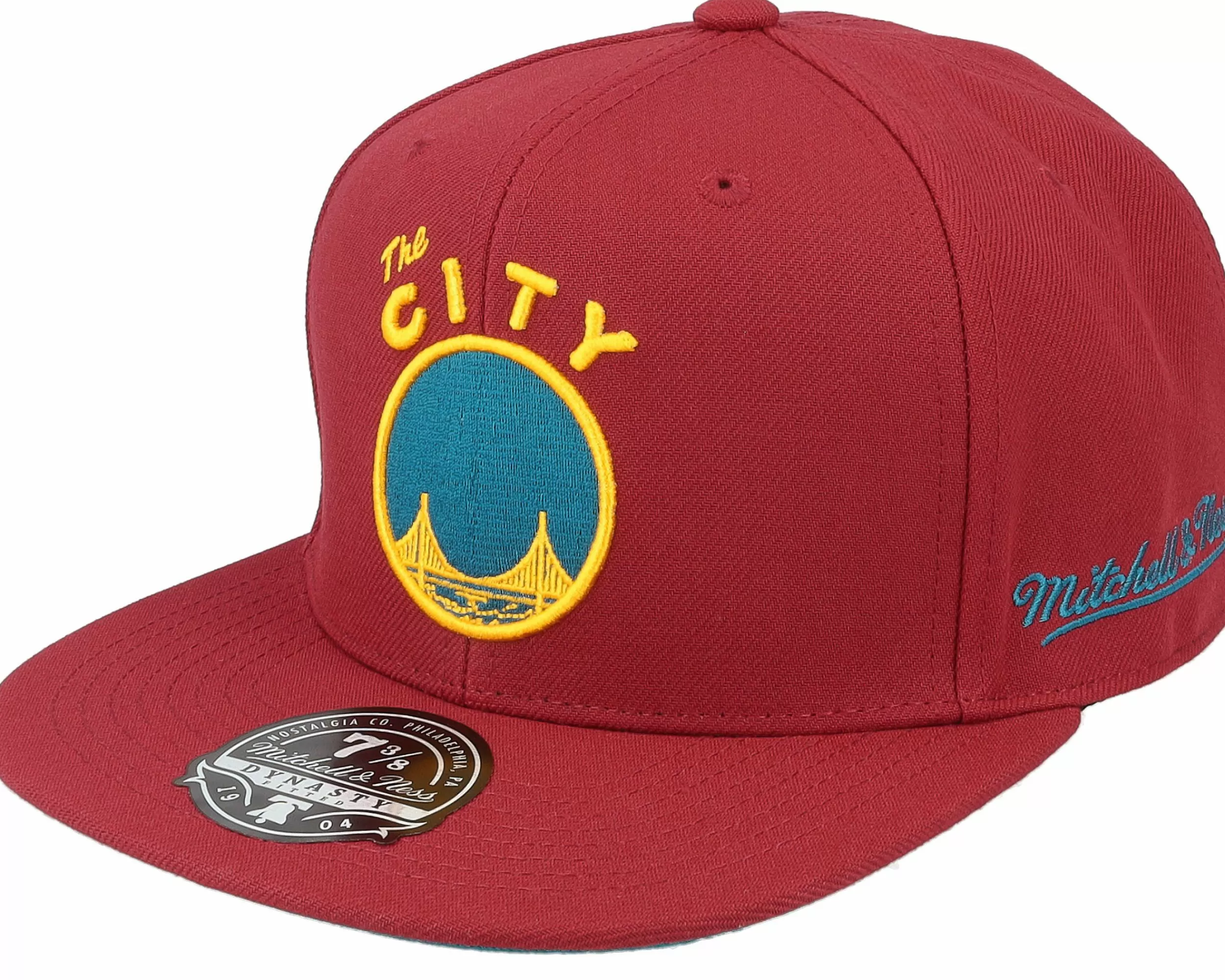 Mitchell & Ness Golden State Warriors Northern Lights Cardinal Fitted - -Unisex Fitted