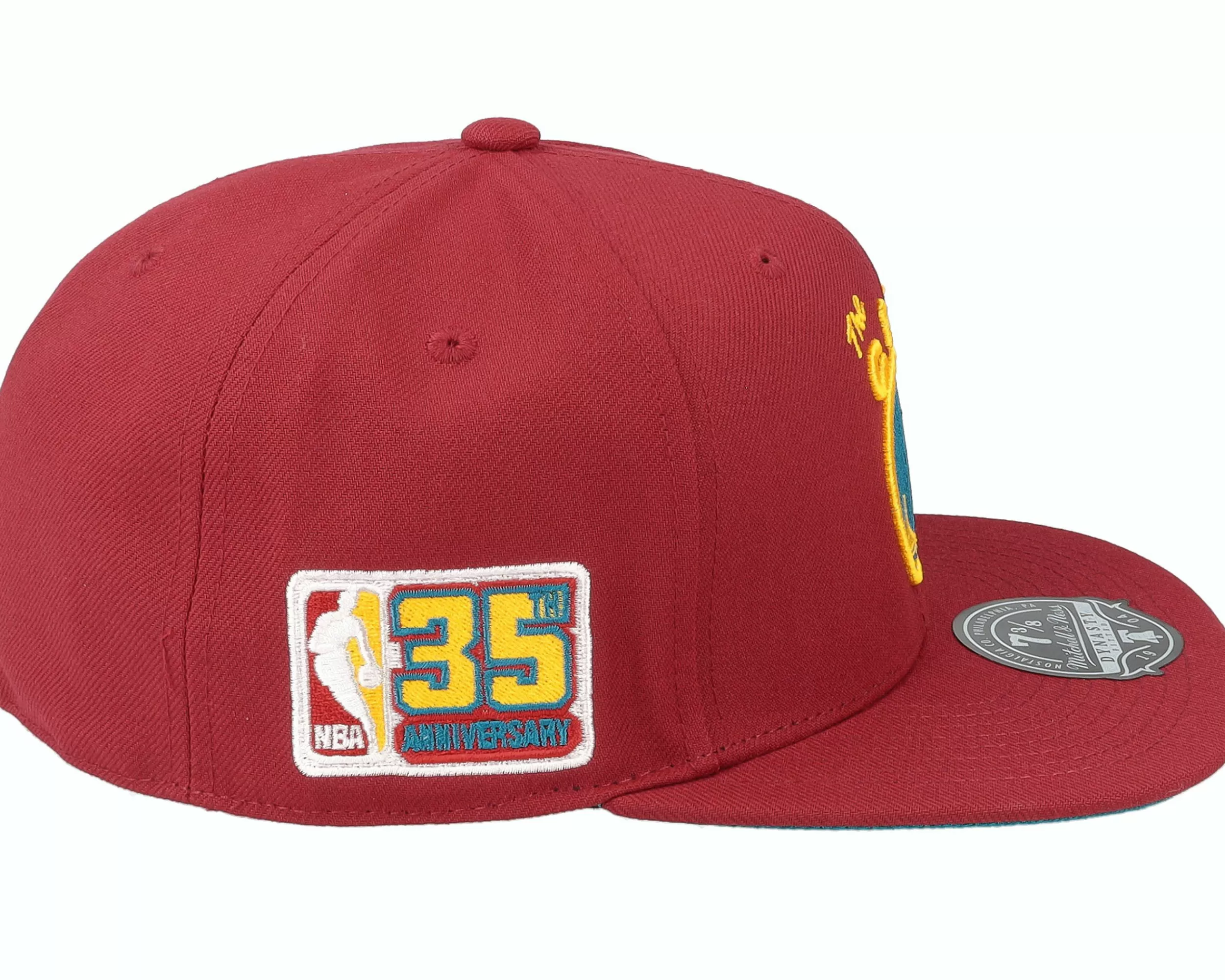Mitchell & Ness Golden State Warriors Northern Lights Cardinal Fitted - -Unisex Fitted