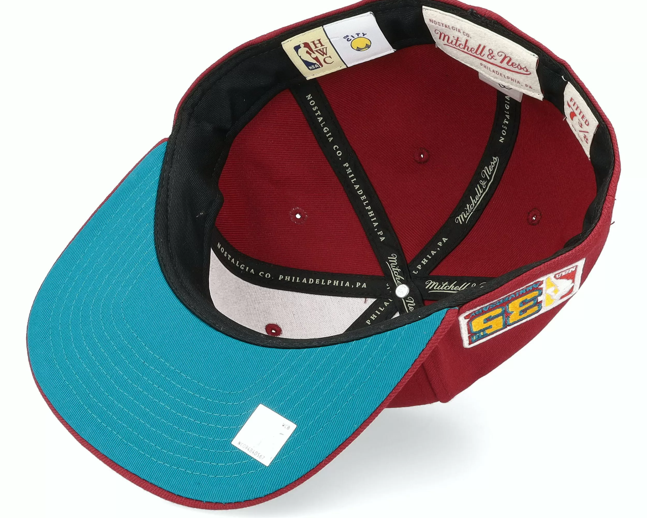 Mitchell & Ness Golden State Warriors Northern Lights Cardinal Fitted - -Unisex Fitted
