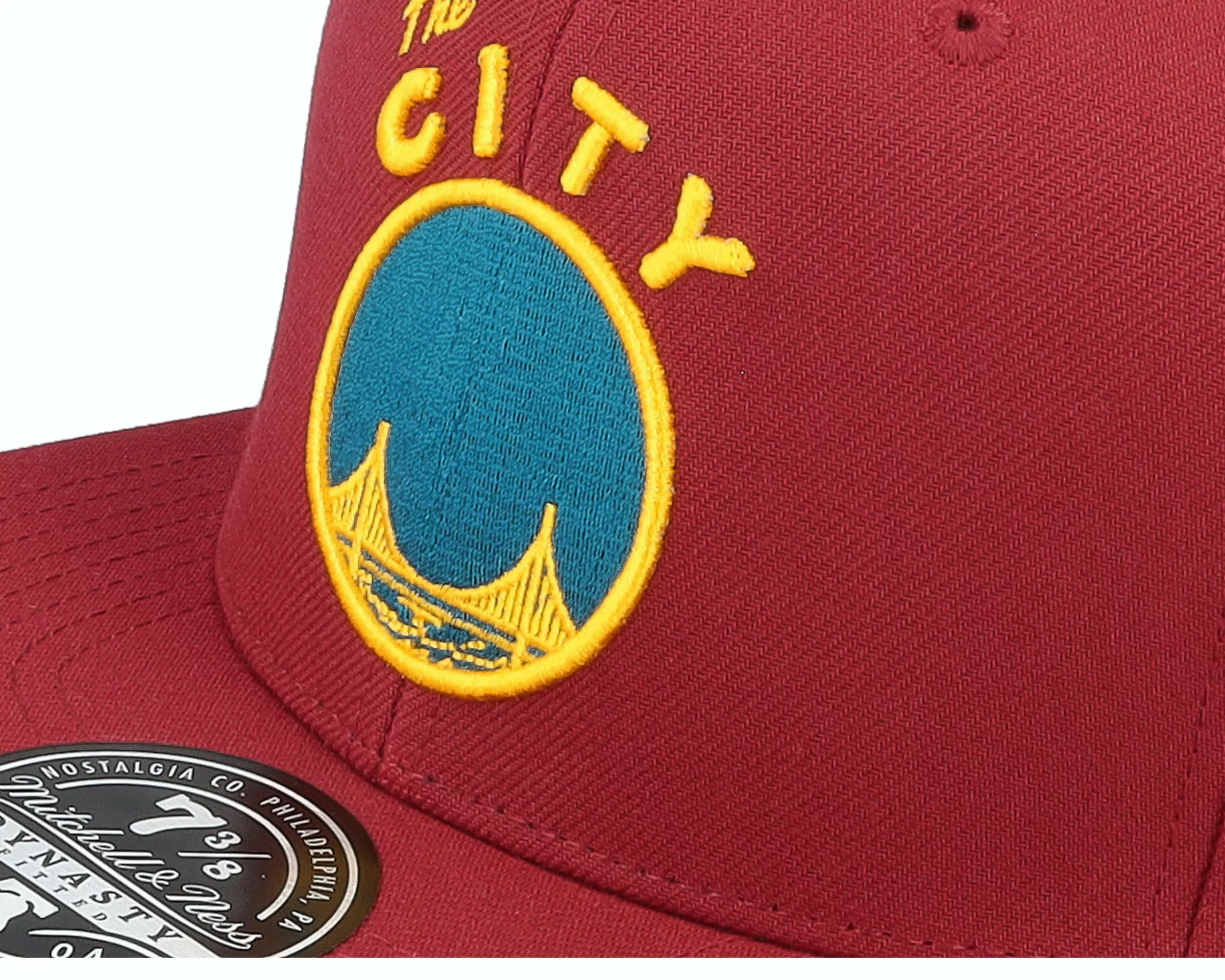 Mitchell & Ness Golden State Warriors Northern Lights Cardinal Fitted - -Unisex Fitted