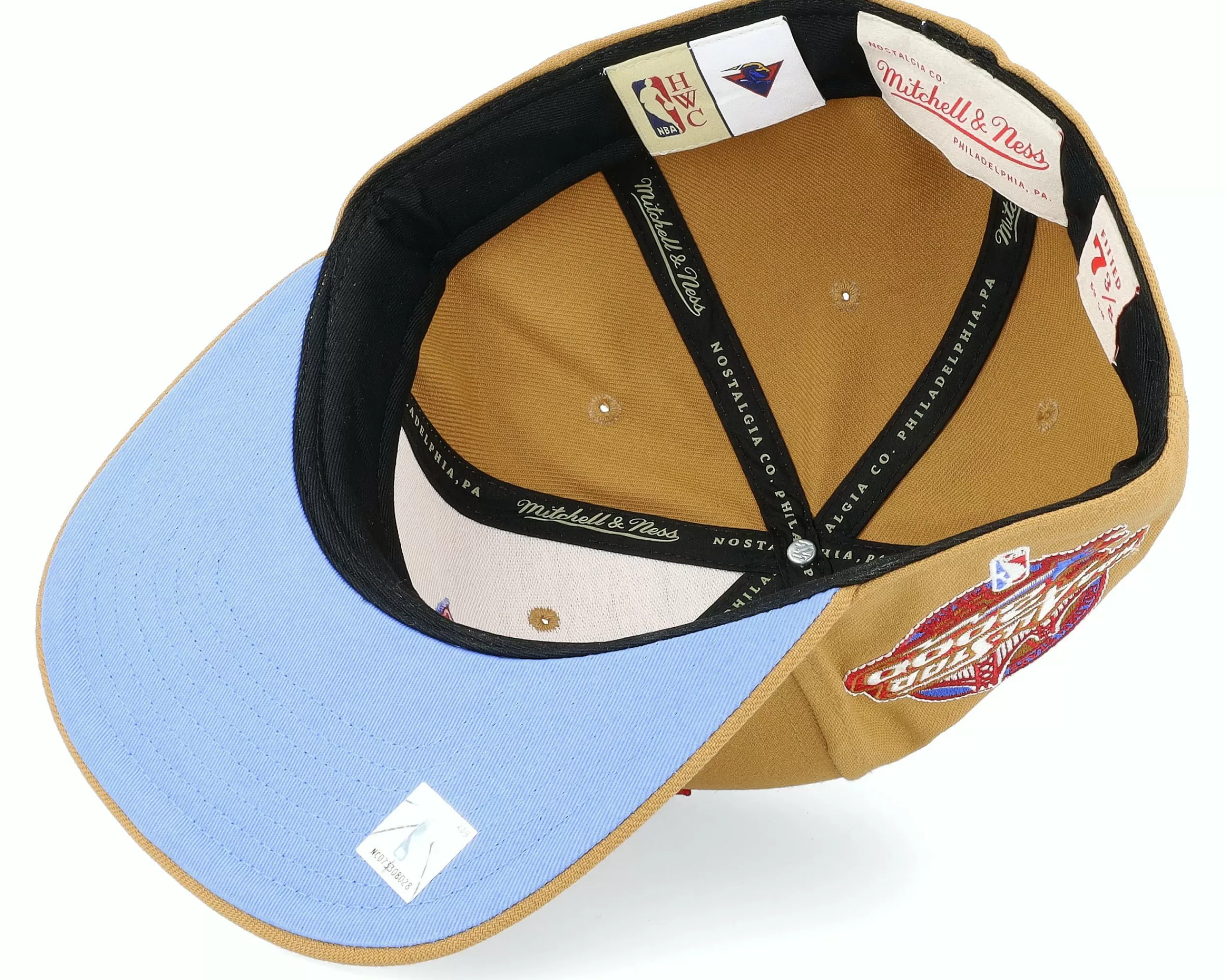Mitchell & Ness Golden State Warriors Sand And Sky Fitted Tan Fitted - -Unisex Fitted