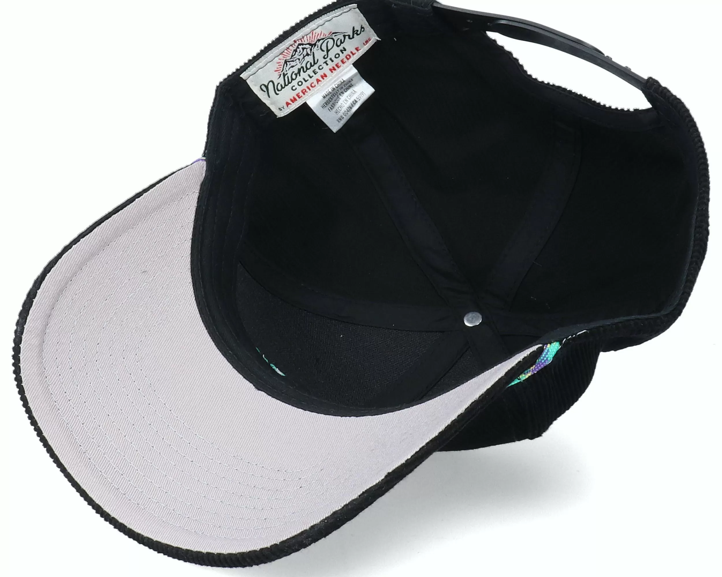 American Needle Grand Canyon Corduroy Palmer Black Dad Cap - -Unisex Dad Cap