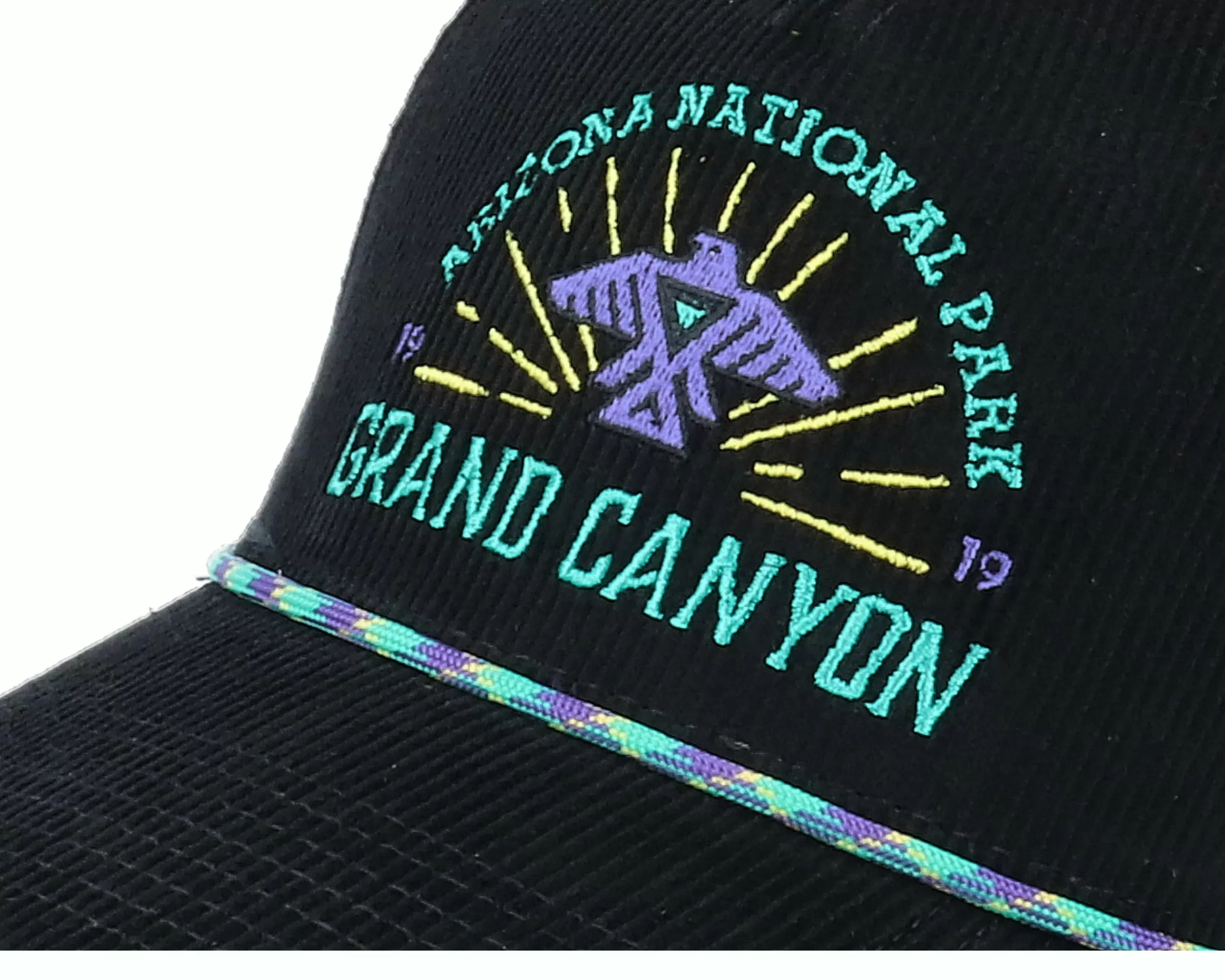 American Needle Grand Canyon Corduroy Palmer Black Dad Cap - -Unisex Dad Cap