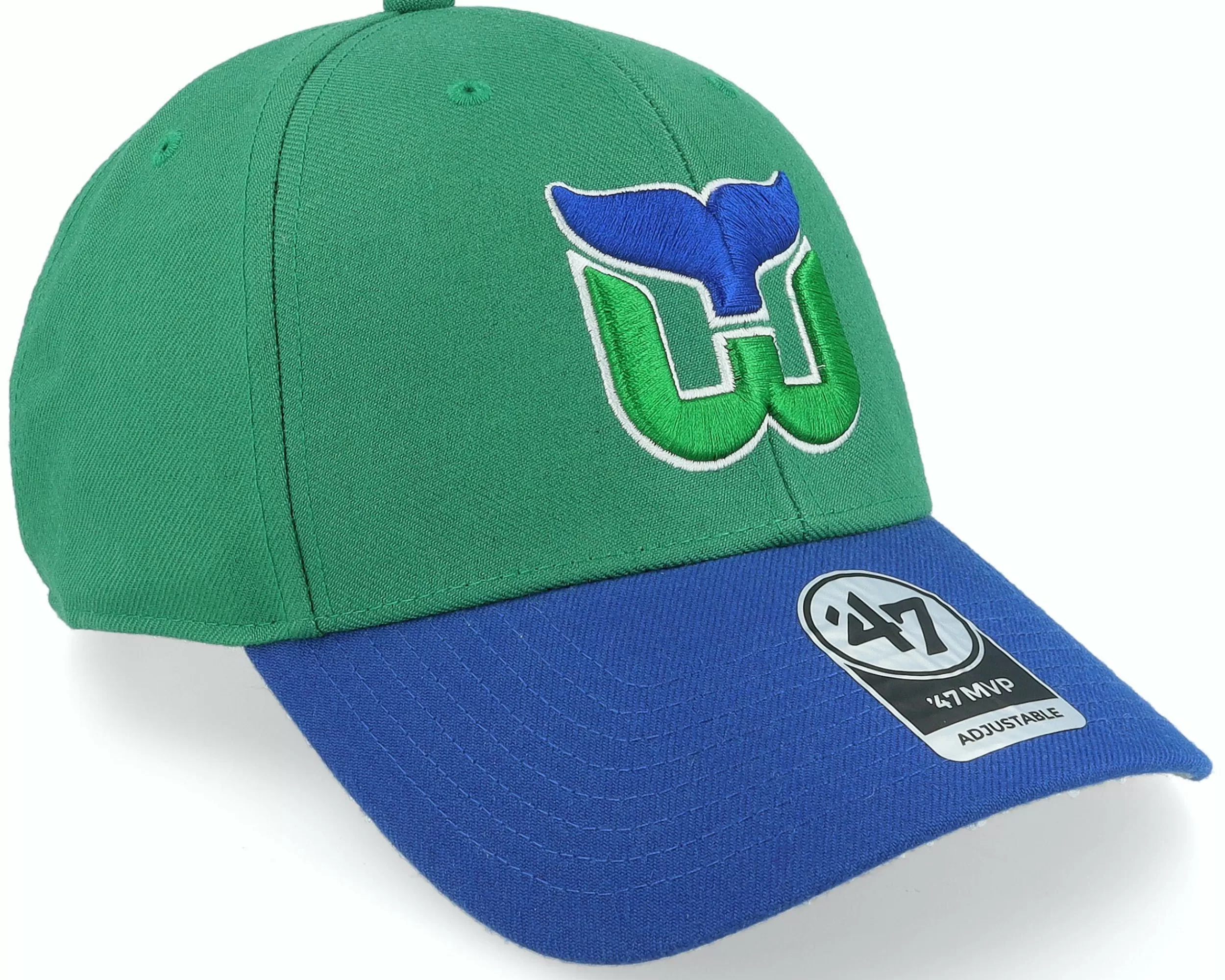 47 Brand Hartford Whalers Two Tone Mvp Green/Blue Adjustable - -Unisex Adjustable