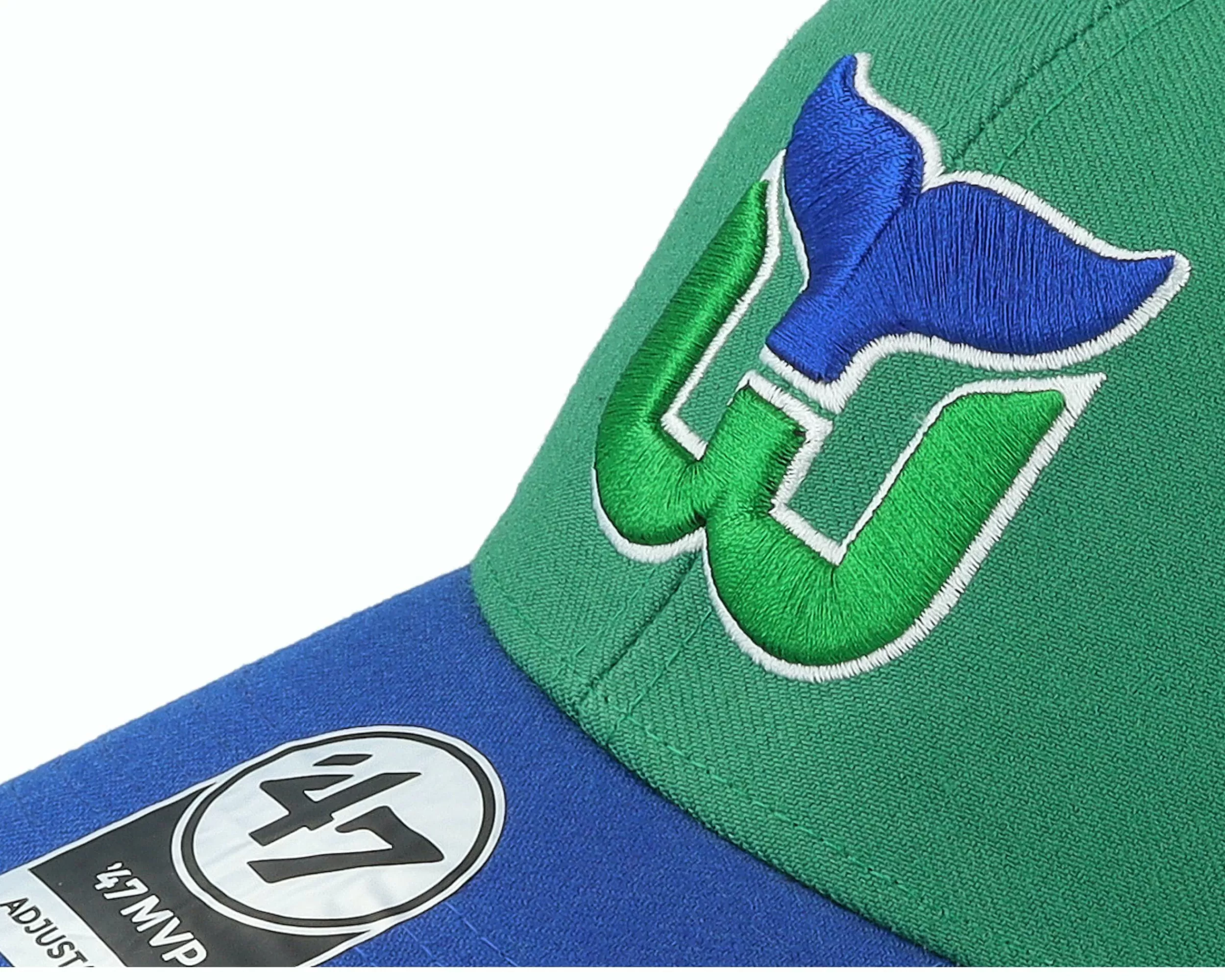 47 Brand Hartford Whalers Two Tone Mvp Green/Blue Adjustable - -Unisex Adjustable