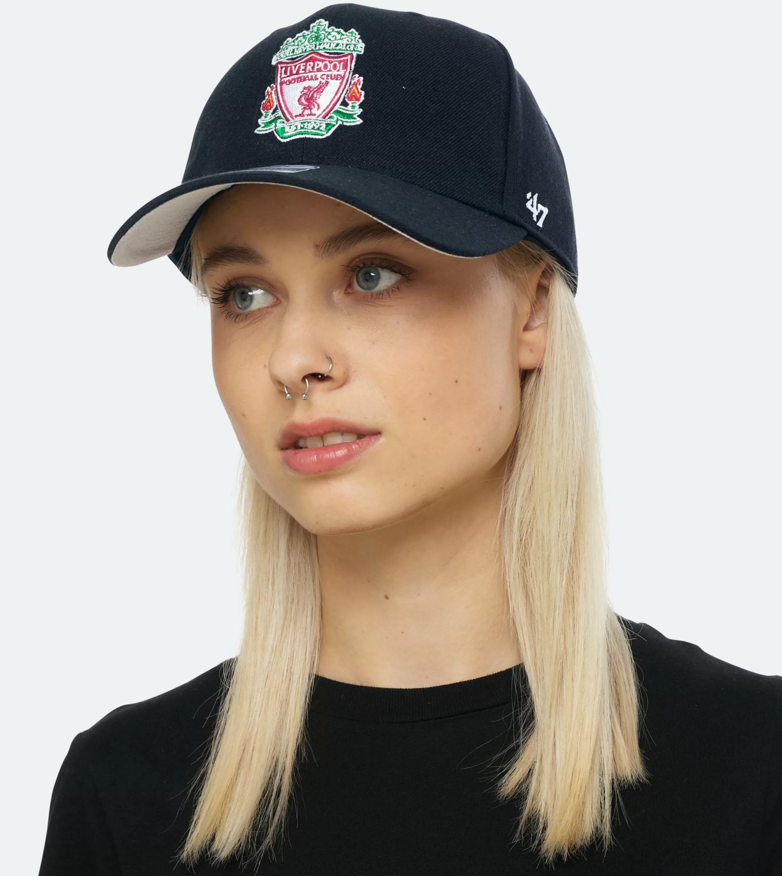 47 Brand Hatstore Exclusive Liverpool Fc Crest Black Dp Adjustable - -Unisex Adjustable