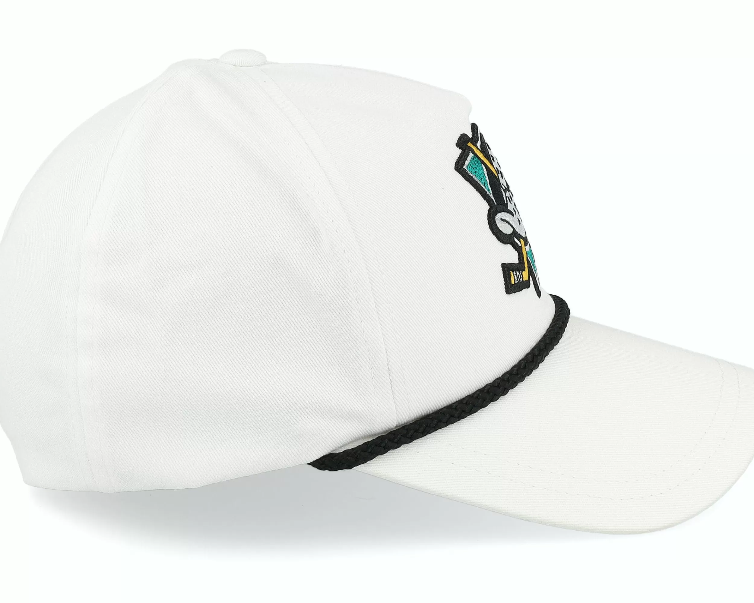 American Needle Hatstore Exclusive X Anaheim Ducks Cappy Rope White Dad Cap - -Unisex Dad Cap