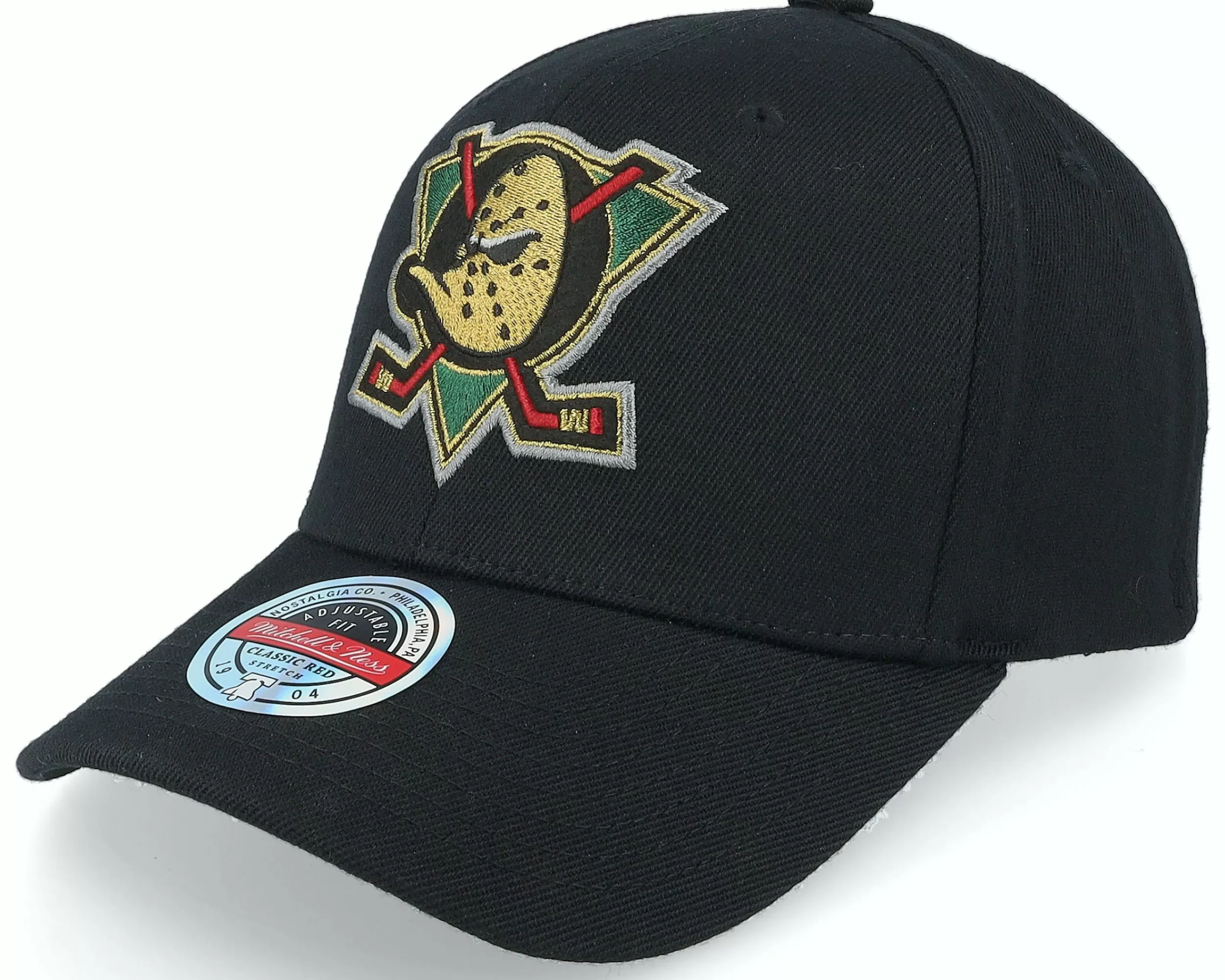 Mitchell & Ness Hatstore Exclusive X Anaheim Ducks Luxe Logo Nhl Black Adjustable - -Unisex Adjustable