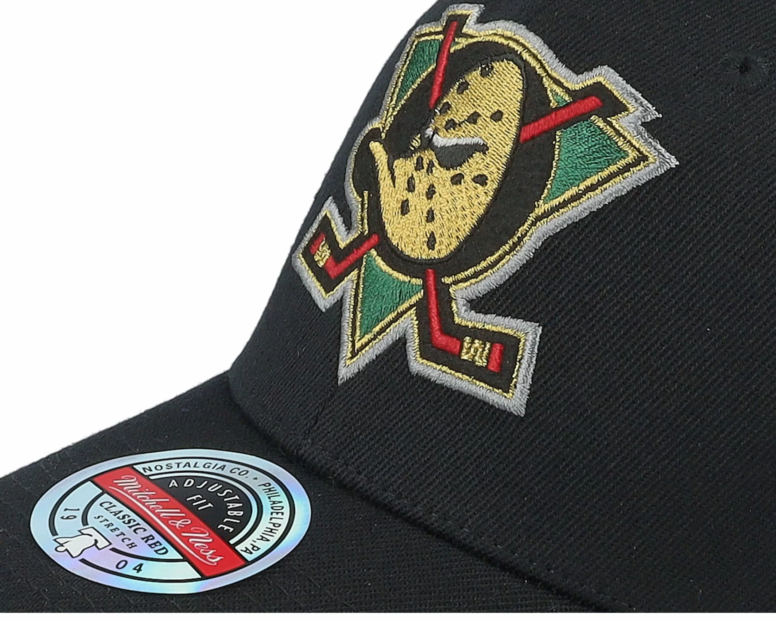 Mitchell & Ness Hatstore Exclusive X Anaheim Ducks Luxe Logo Nhl Black Adjustable - -Unisex Adjustable