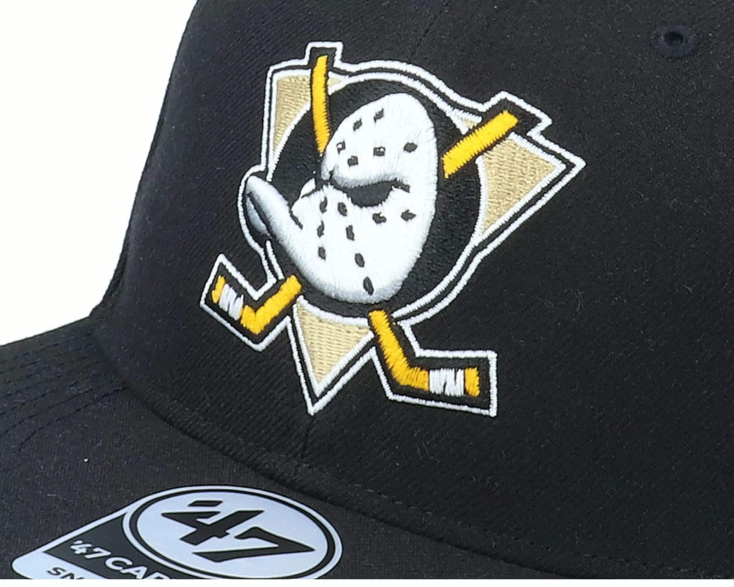 47 Brand Hatstore Exclusive X Anaheim Ducks Sure Shot Captain Black Snapback - -Unisex Snapback