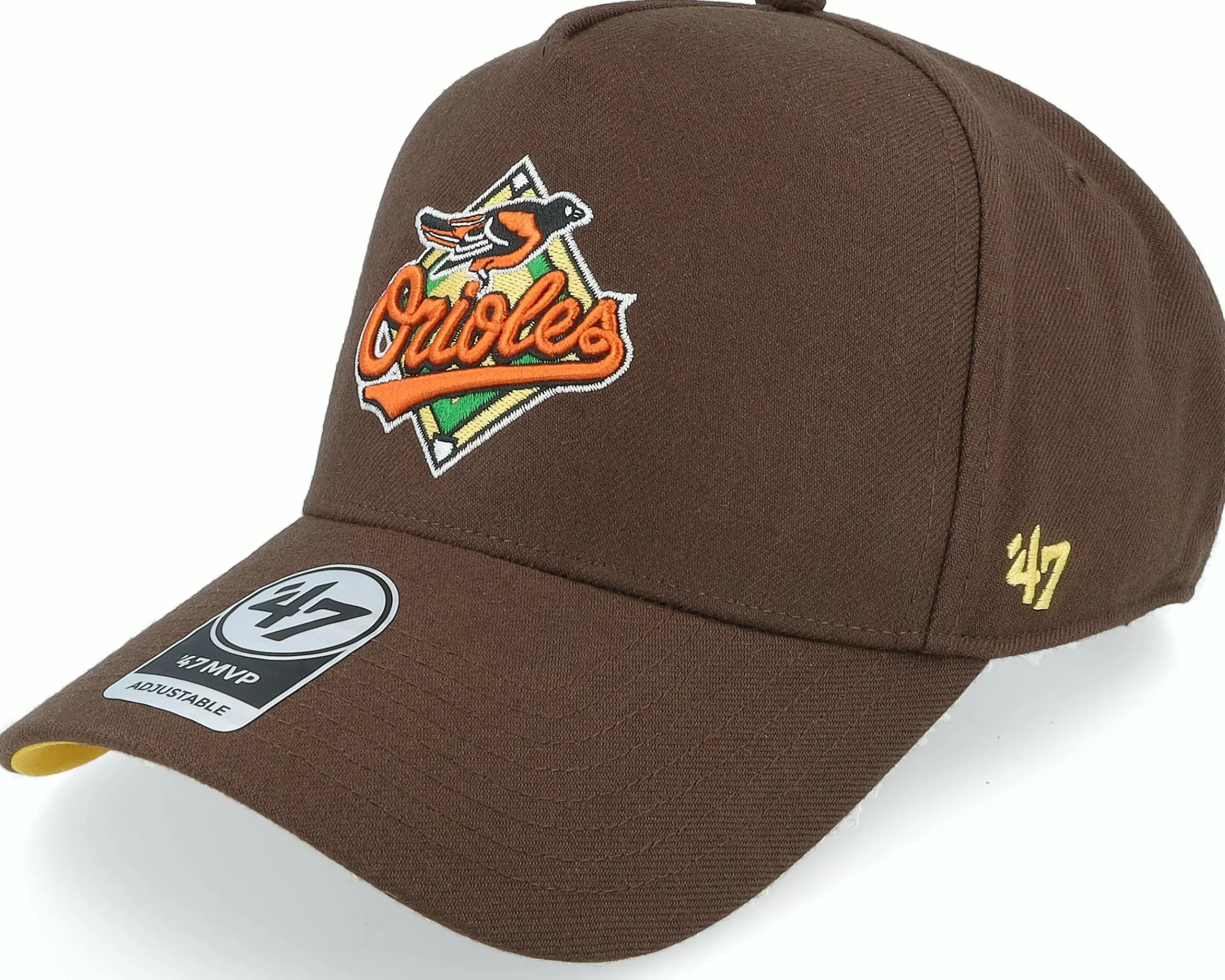 47 Brand Hatstore Exclusive X Baltimore Orioles Brown A-Frame Adjustable - -Unisex Adjustable