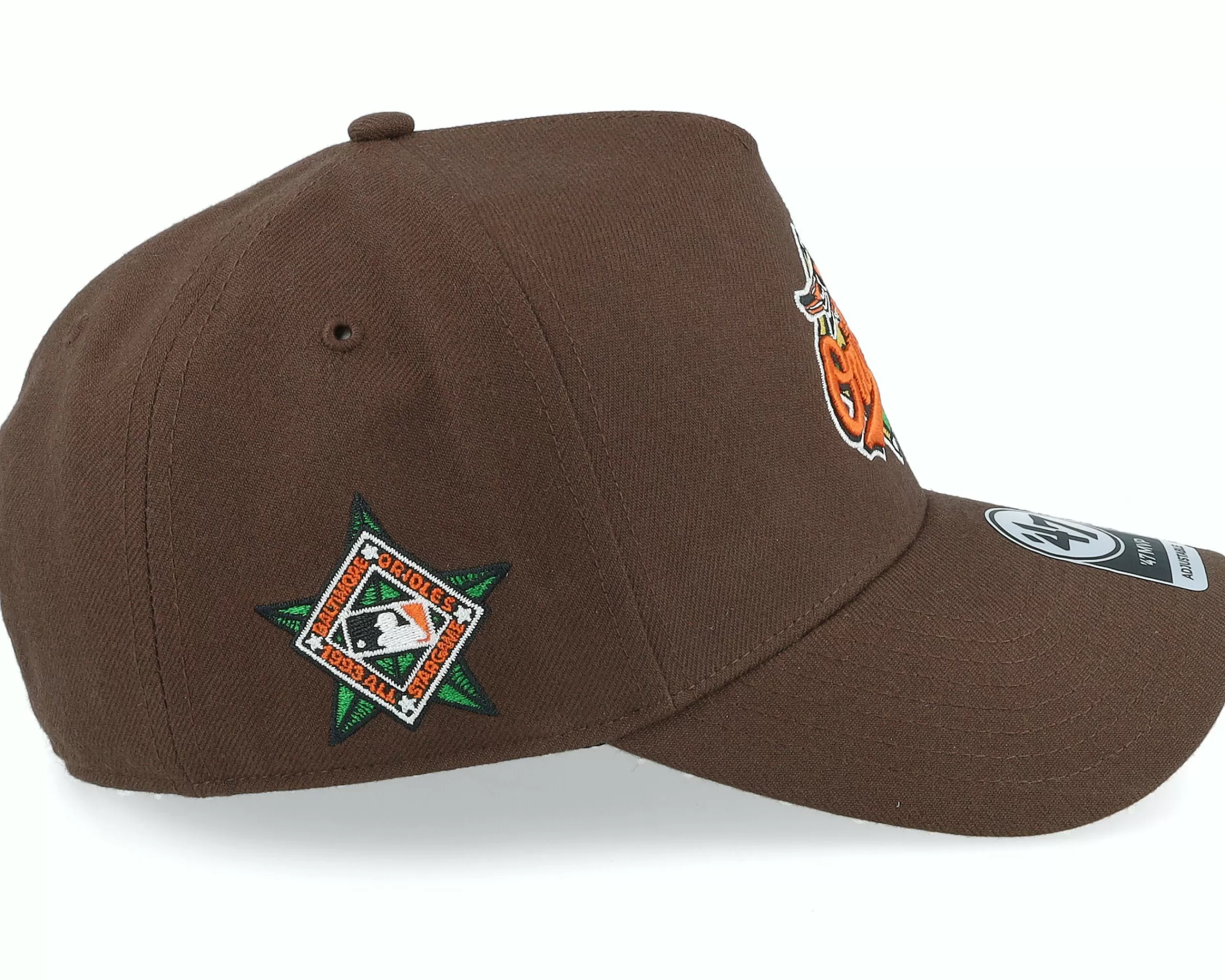 47 Brand Hatstore Exclusive X Baltimore Orioles Brown A-Frame Adjustable - -Unisex Adjustable