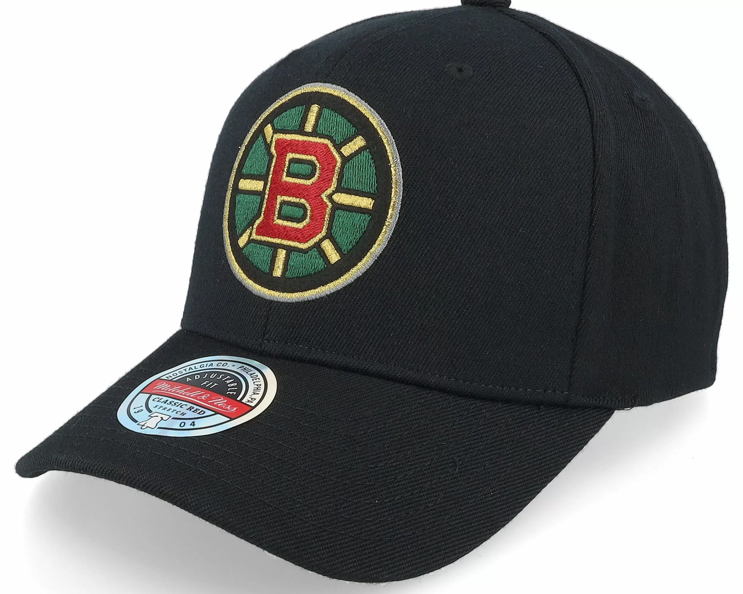 Mitchell & Ness Hatstore Exclusive X Boston Bruins Luxe Logo Nhl Black Adjustable - -Unisex Adjustable
