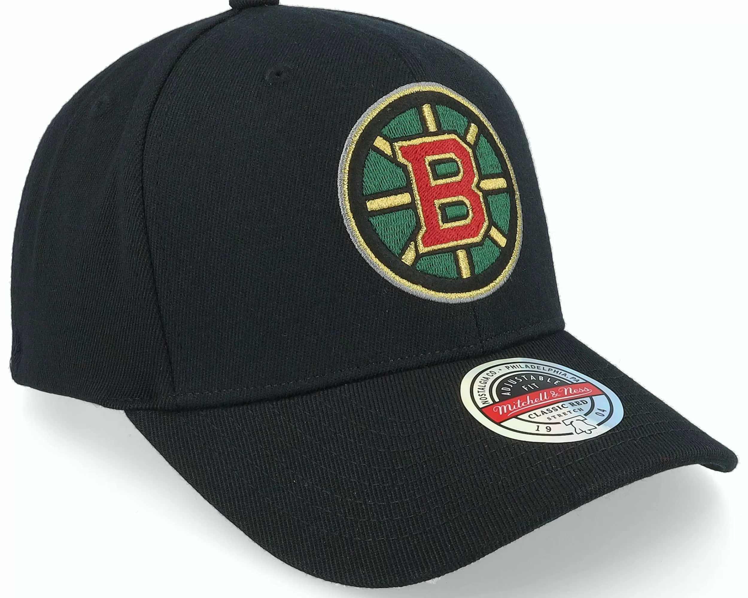 Mitchell & Ness Hatstore Exclusive X Boston Bruins Luxe Logo Nhl Black Adjustable - -Unisex Adjustable