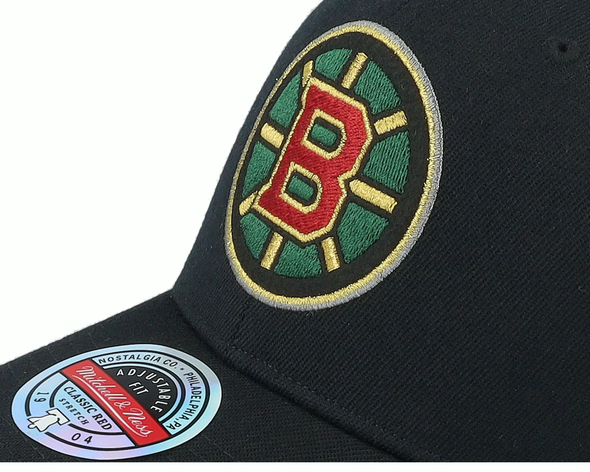 Mitchell & Ness Hatstore Exclusive X Boston Bruins Luxe Logo Nhl Black Adjustable - -Unisex Adjustable