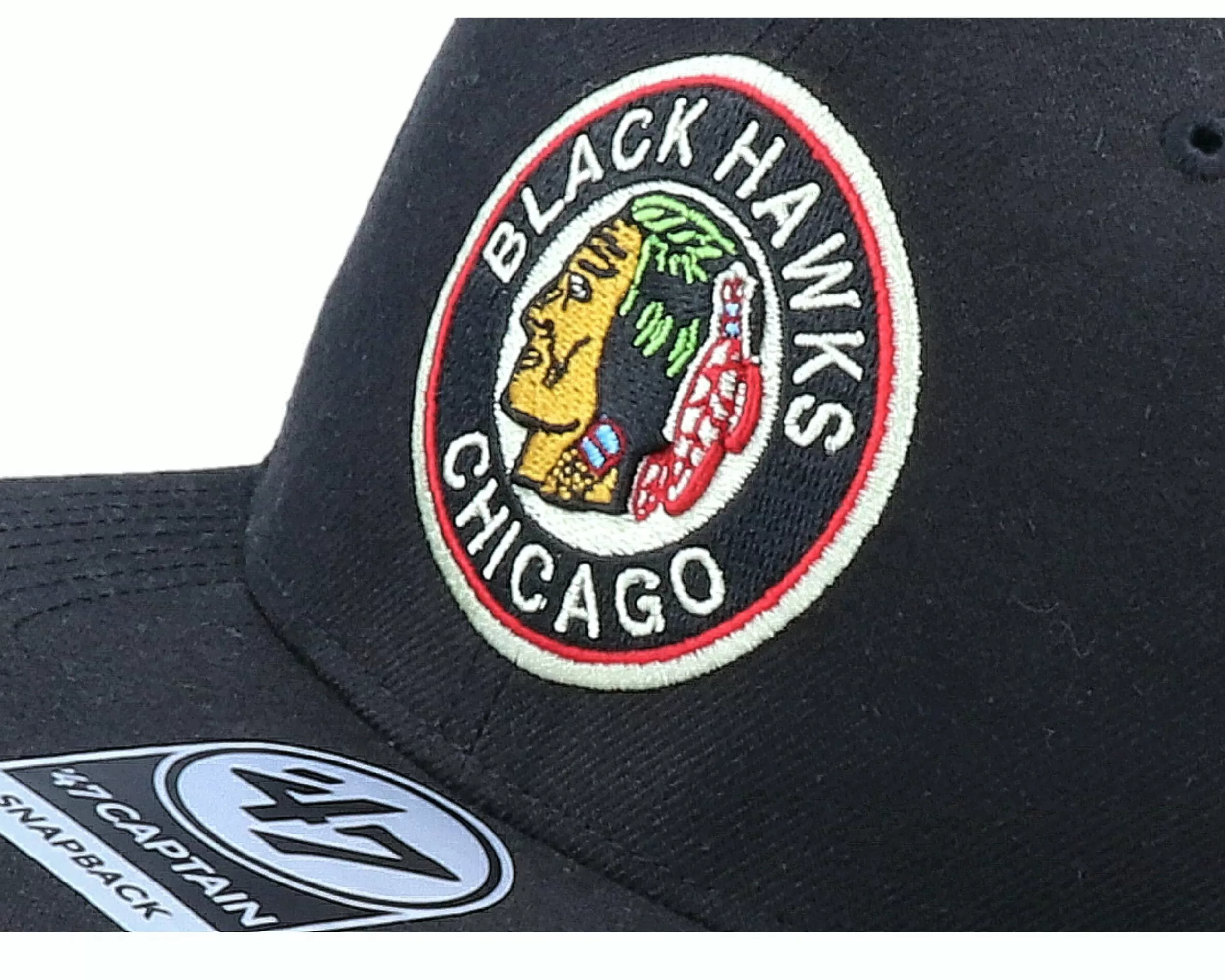47 Brand Hatstore Exclusive X Chicago Blackhawks Captain No Shot Vintage Black Snapback - -Unisex Snapback
