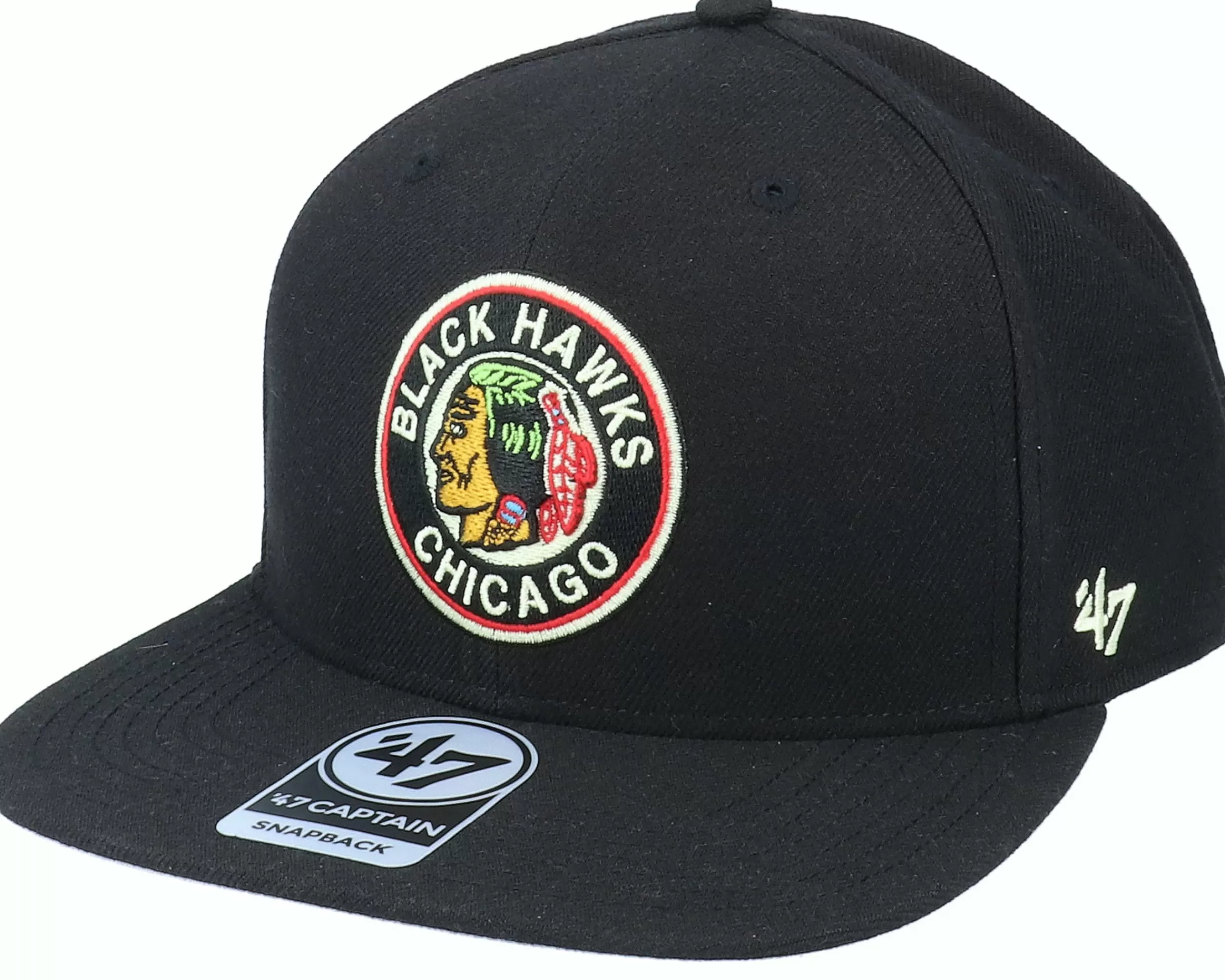 47 Brand Hatstore Exclusive X Chicago Blackhawks No Shot Captain Snapback - -Unisex Snapback