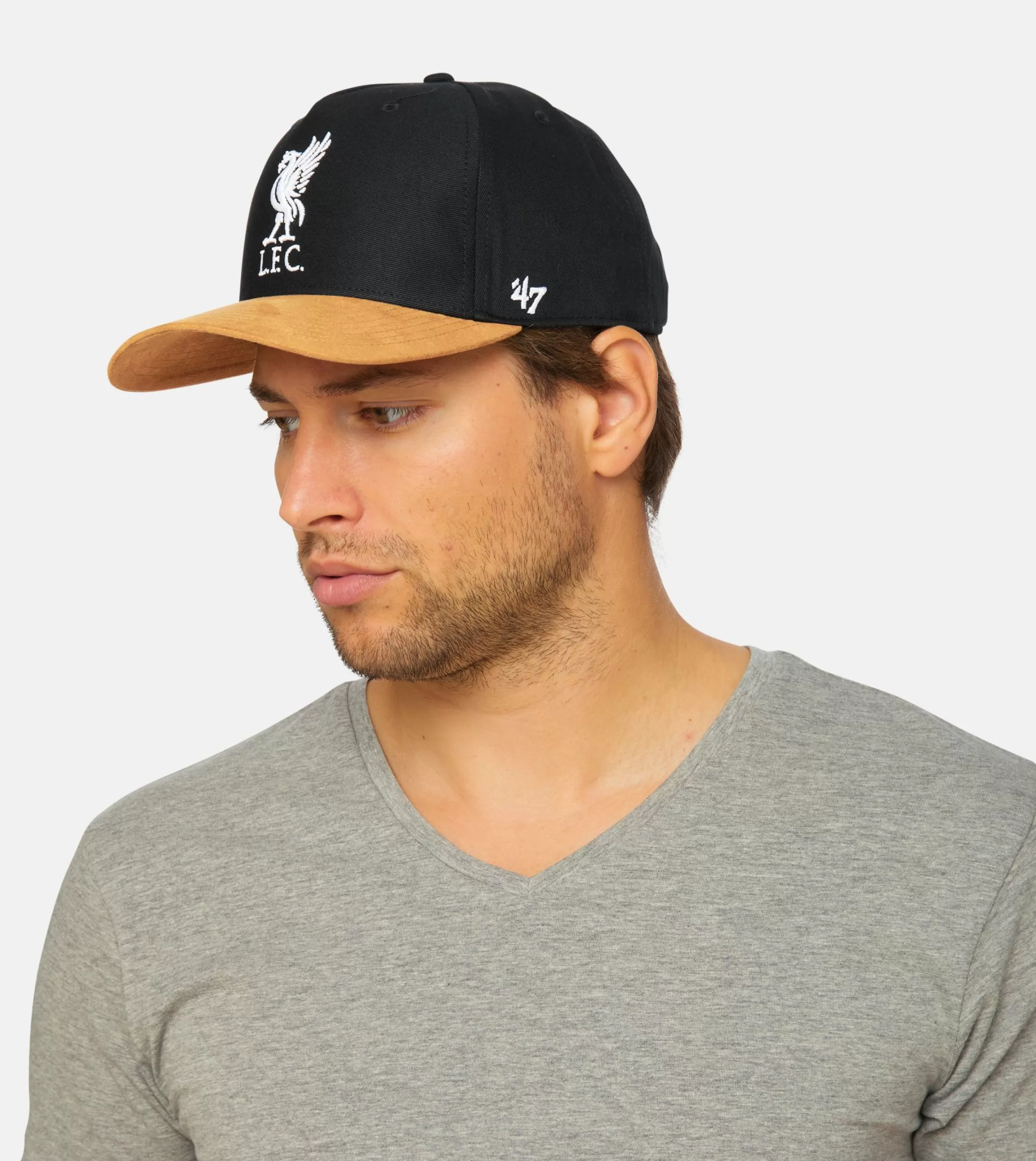 47 Brand Hatstore Exclusive X Liverpool Mvp Dv Ultrasuede Visor Black Adjustable - -Unisex Adjustable