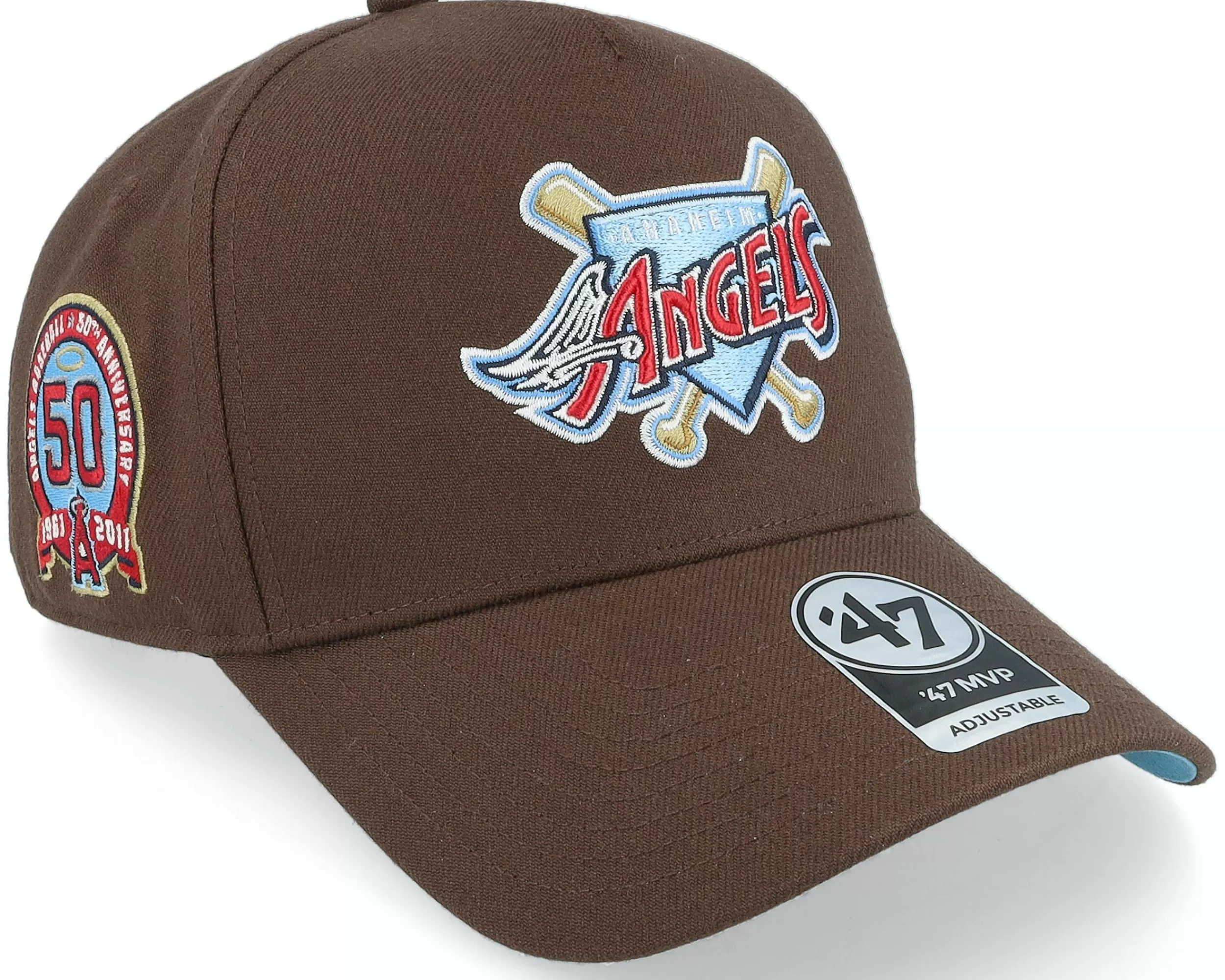 47 Brand Hatstore Exclusive X Los Angeles Angels Brown A-Frame Adjustable - -Unisex Adjustable