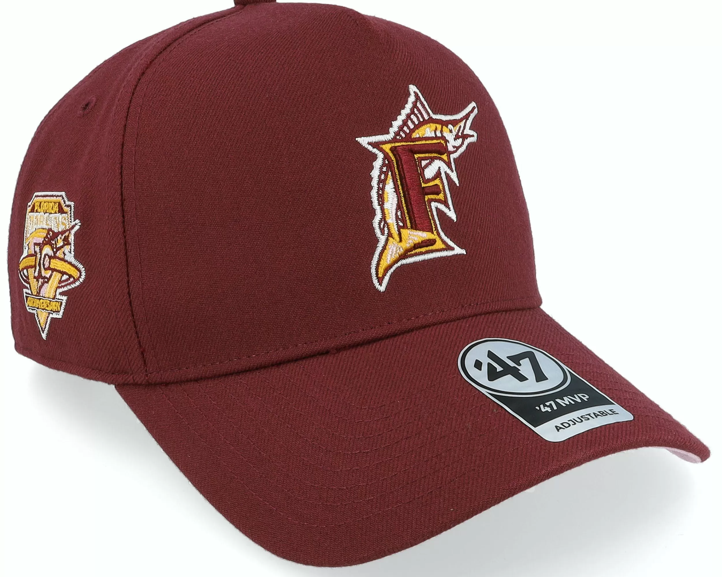 47 Brand Hatstore Exclusive X Miami Marlins Dark Maroon A-Frame Adjustable - -Unisex Adjustable